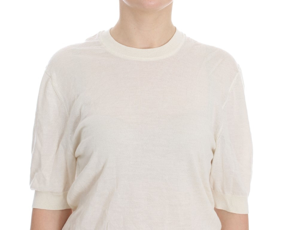 Dolce & Gabbana White 100% Cashmere Sweater - PreLoved & Luxe