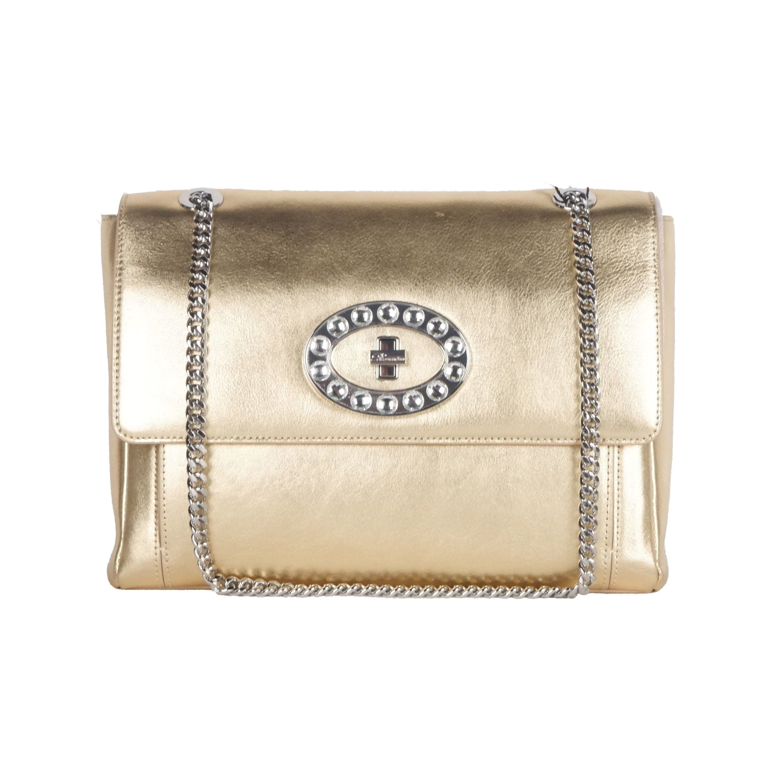 Pre-Owned Blumarine Gold Leather Shoulder Women Bag 100 Gold;  Women's AB (Very Good — between Lightly Used and Used)