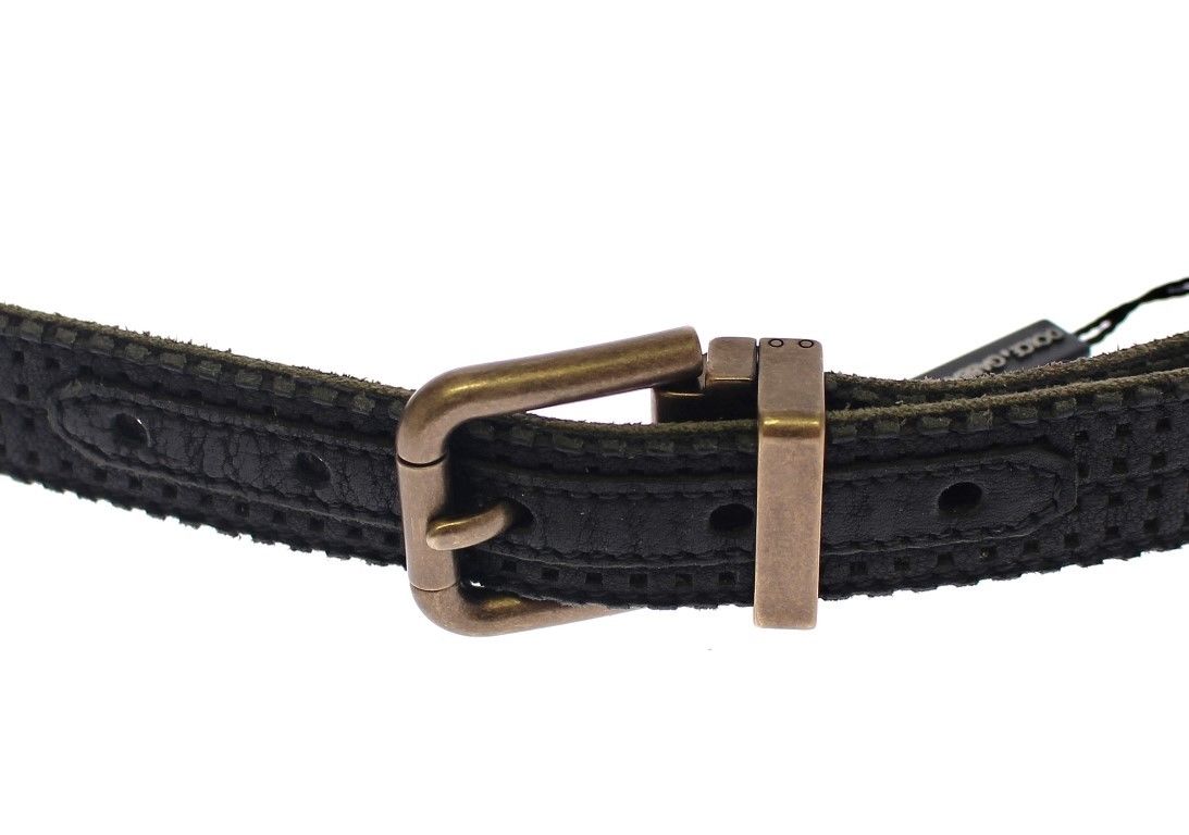Dolce & Gabbana Blue Leather Logo Belt - PreLoved & Luxe