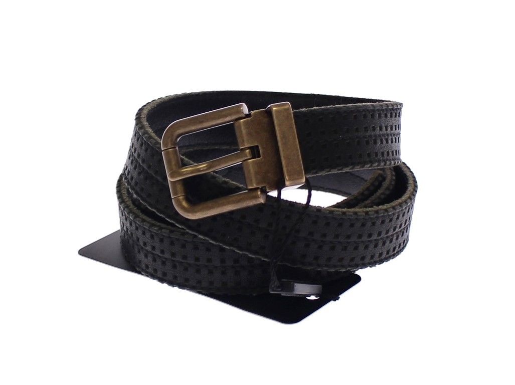 Dolce & Gabbana Blue Leather Logo Belt - PreLoved & Luxe