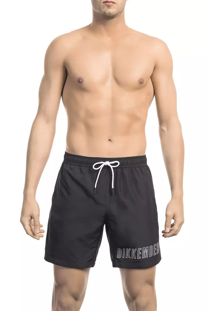 Bikkembergs Black Men Swim Short