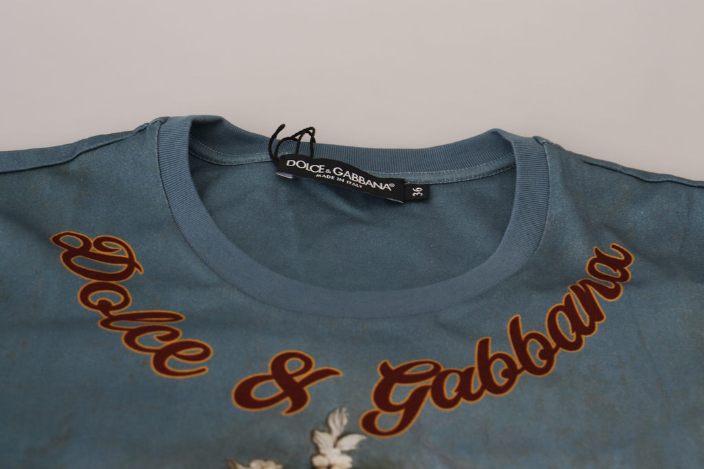 Dolce & Gabbana Multicolor DG Logo Angel Printed Shirt Top