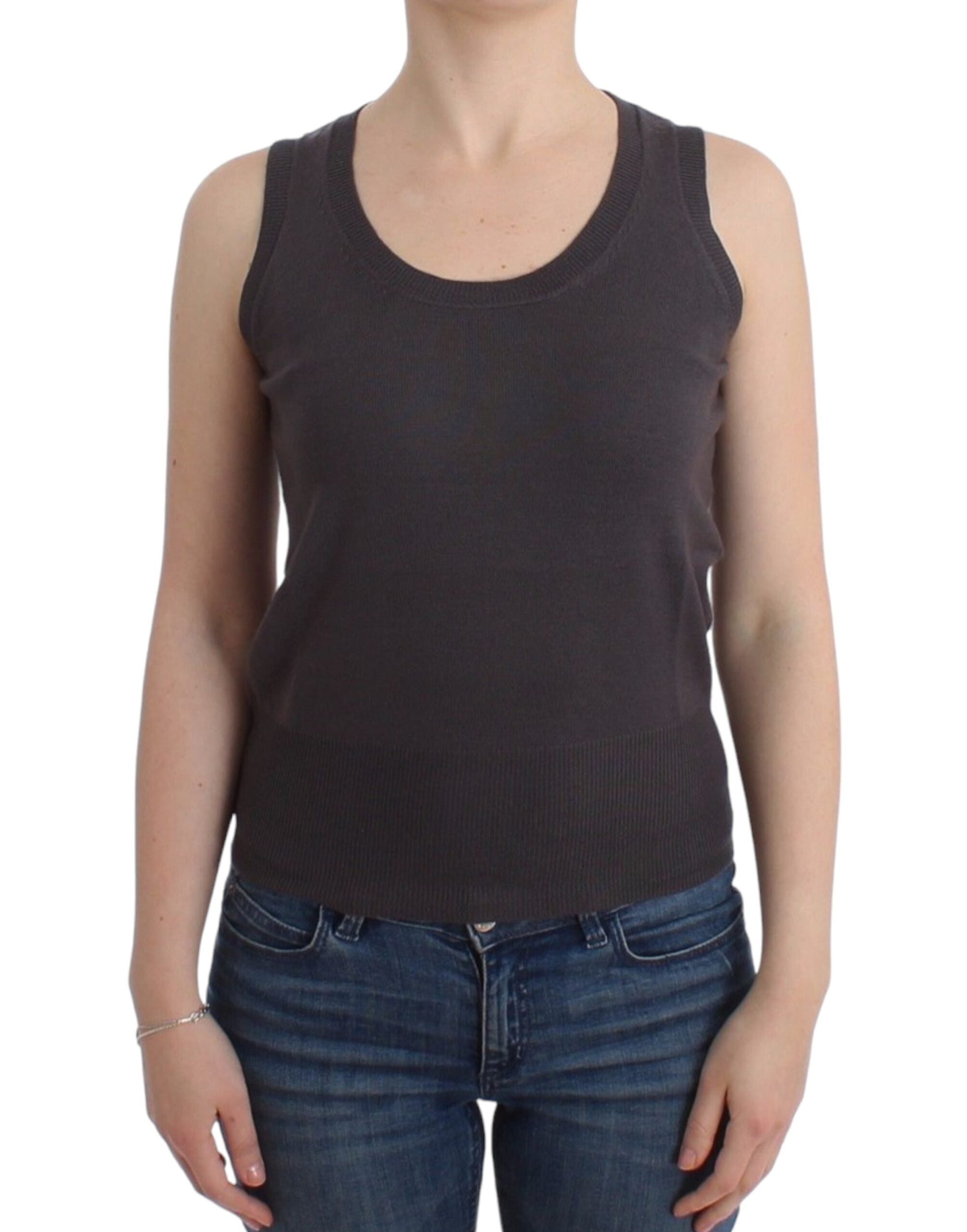 John Galliano Brown knit tank top - PreLoved & Luxe