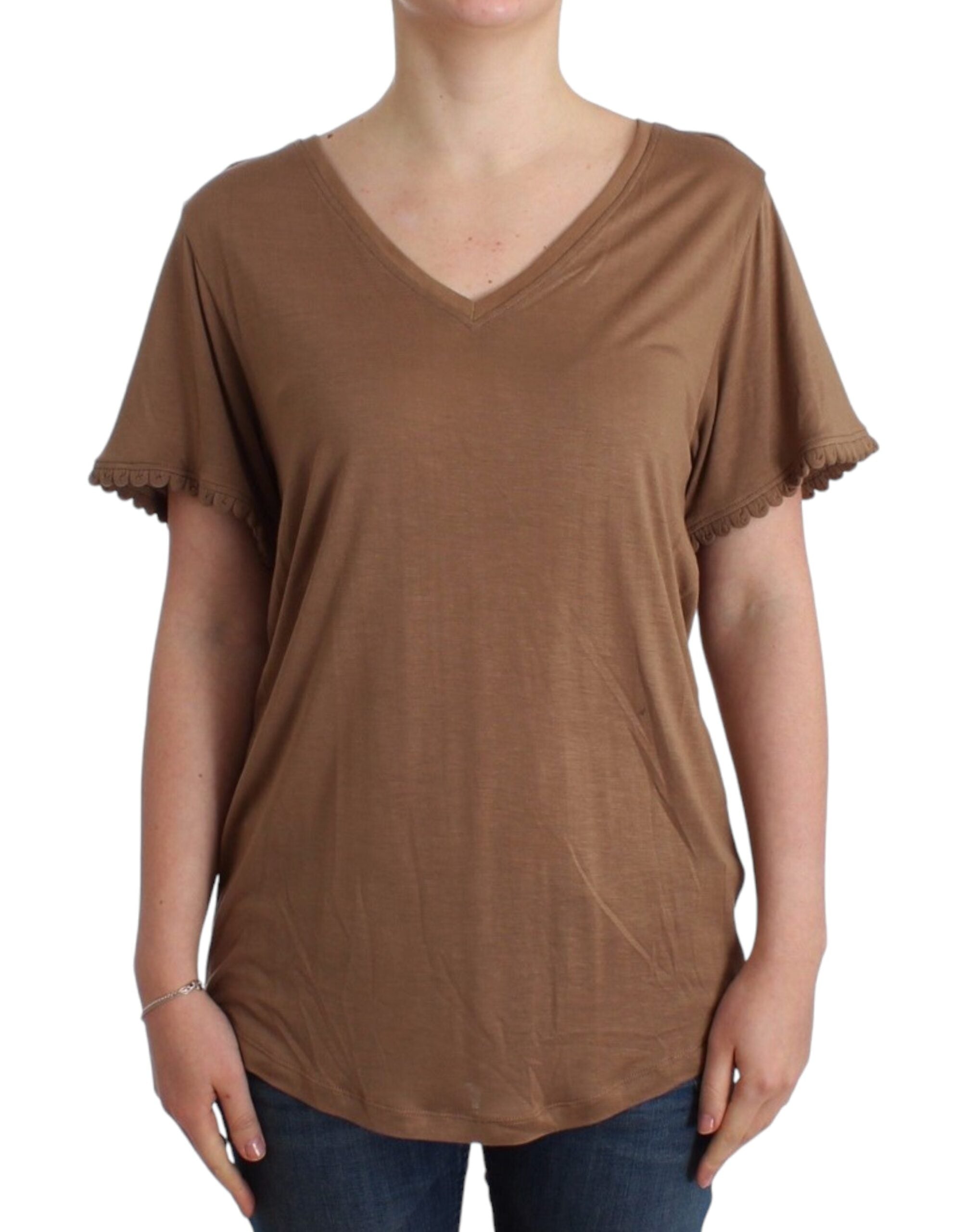 John Galliano Brown shortsleeved top - PreLoved & Luxe