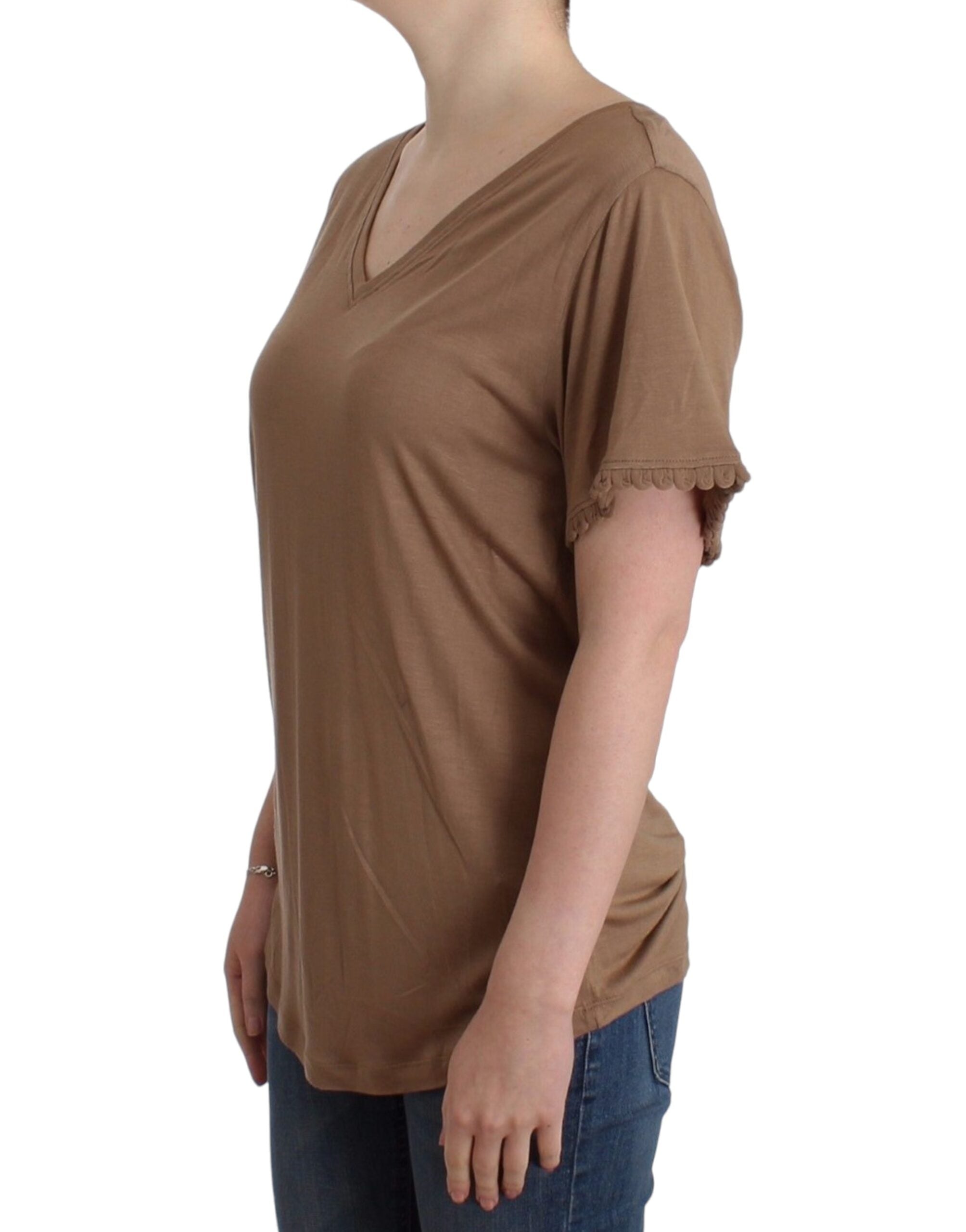 John Galliano Brown shortsleeved top - PreLoved & Luxe