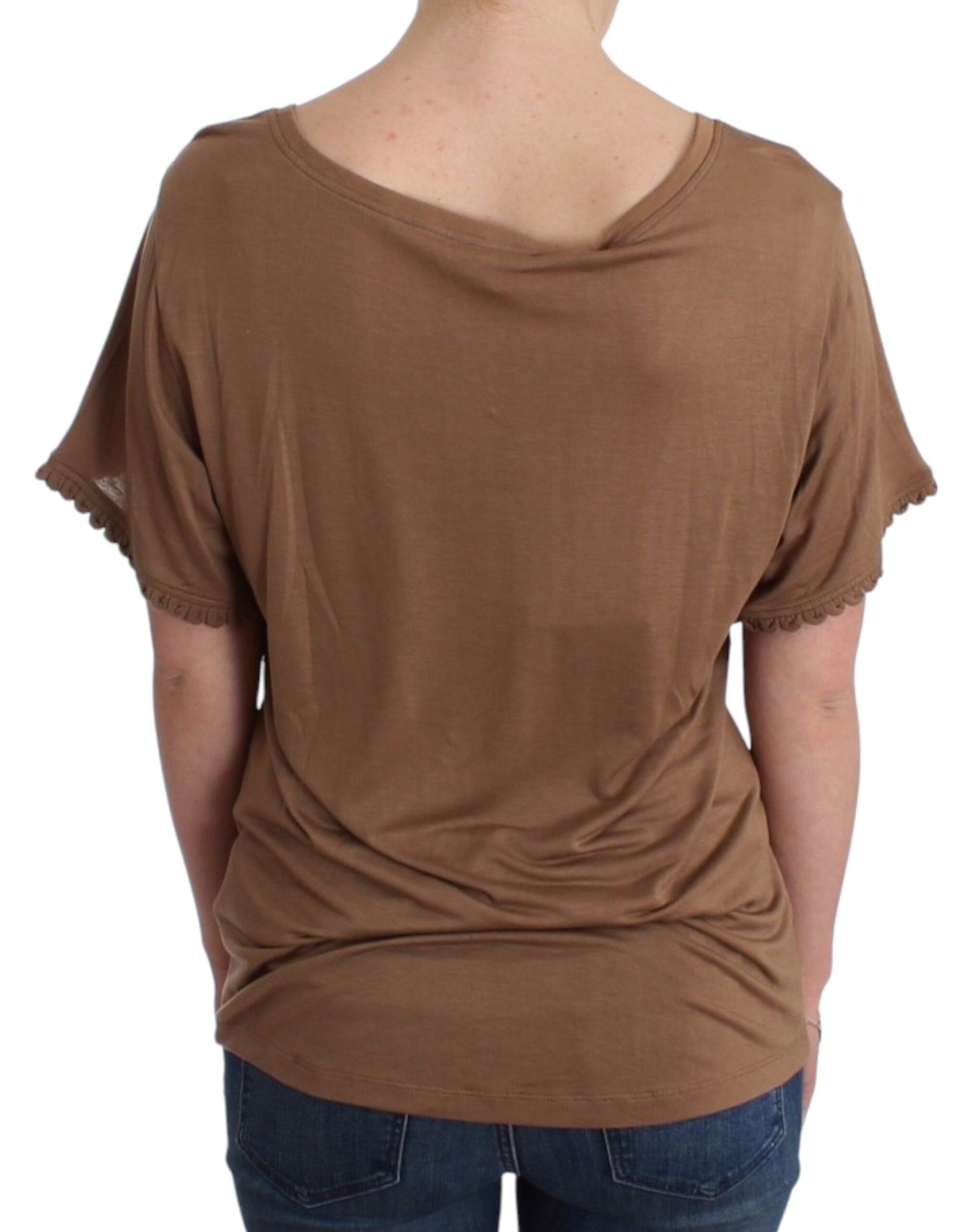 John Galliano Brown shortsleeved top - PreLoved & Luxe