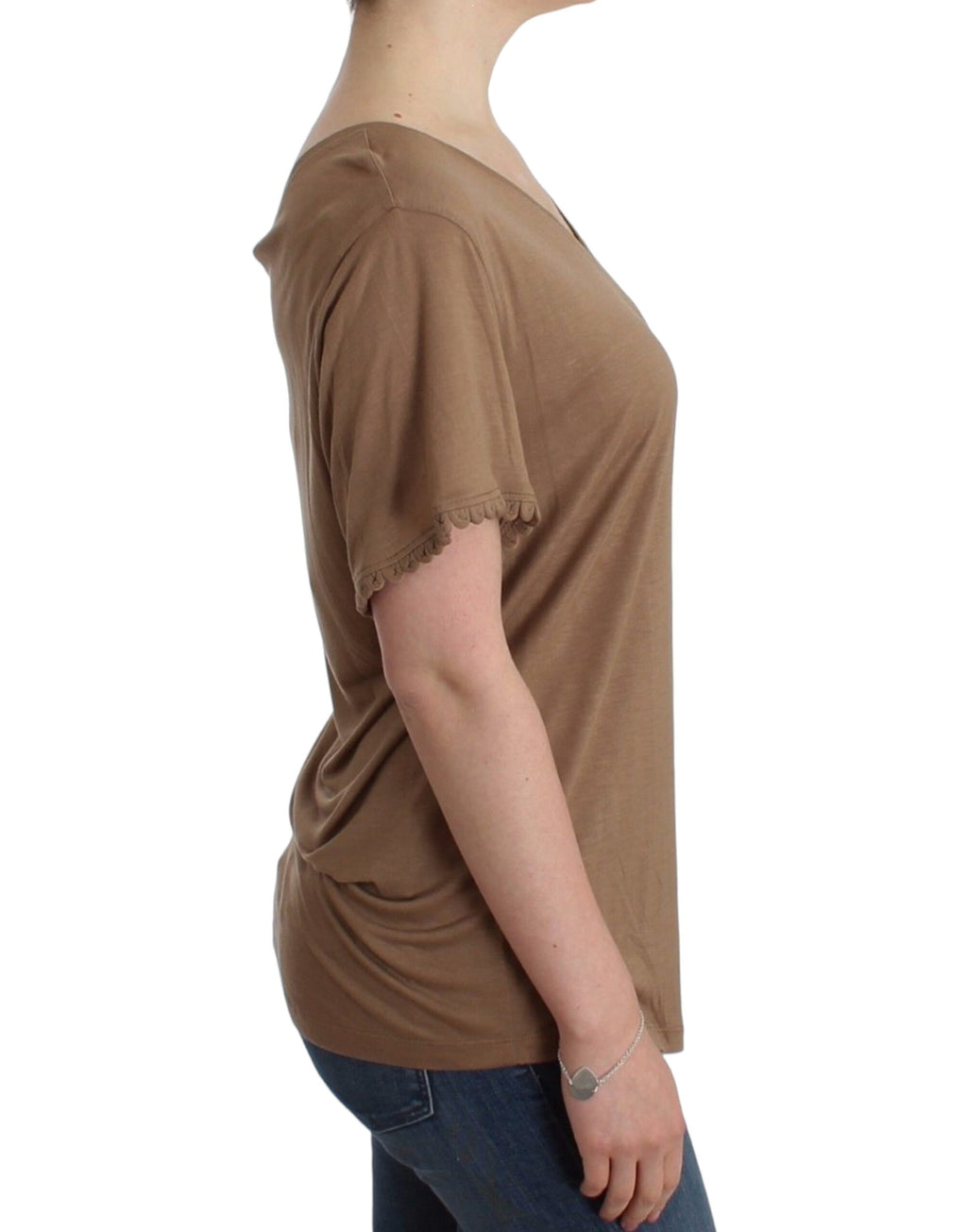 John Galliano Brown shortsleeved top - PreLoved & Luxe