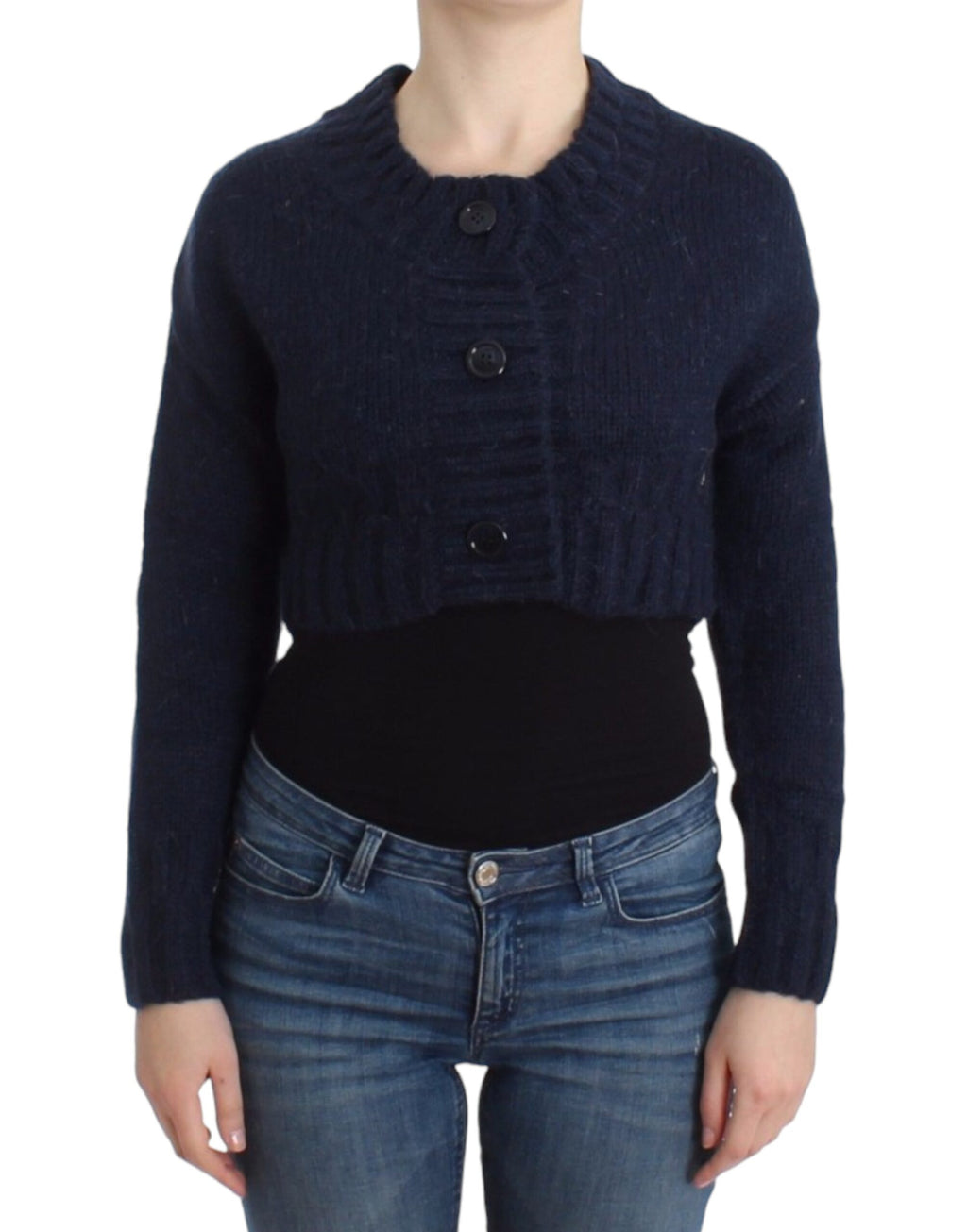John Galliano Blue cropped cardigan - PreLoved & Luxe