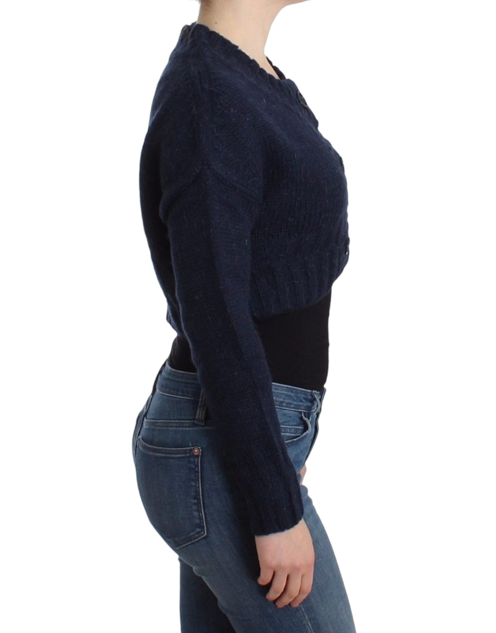John Galliano Blue cropped cardigan - PreLoved & Luxe