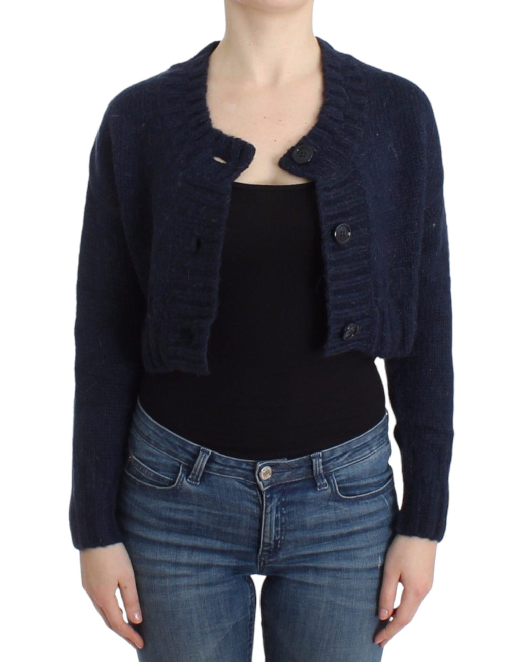 John Galliano Blue cropped cardigan - PreLoved & Luxe