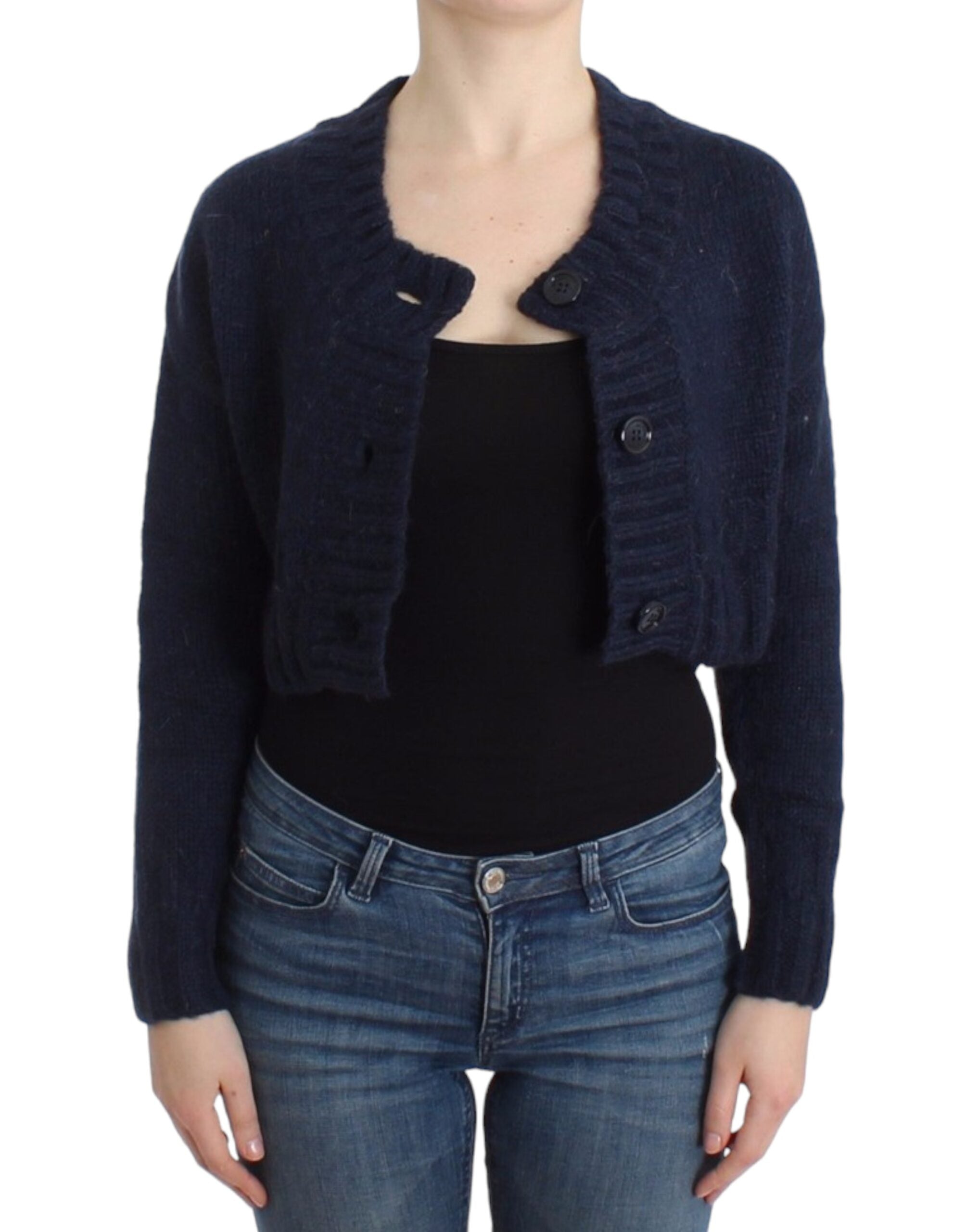 John Galliano Blue cropped cardigan - PreLoved & Luxe