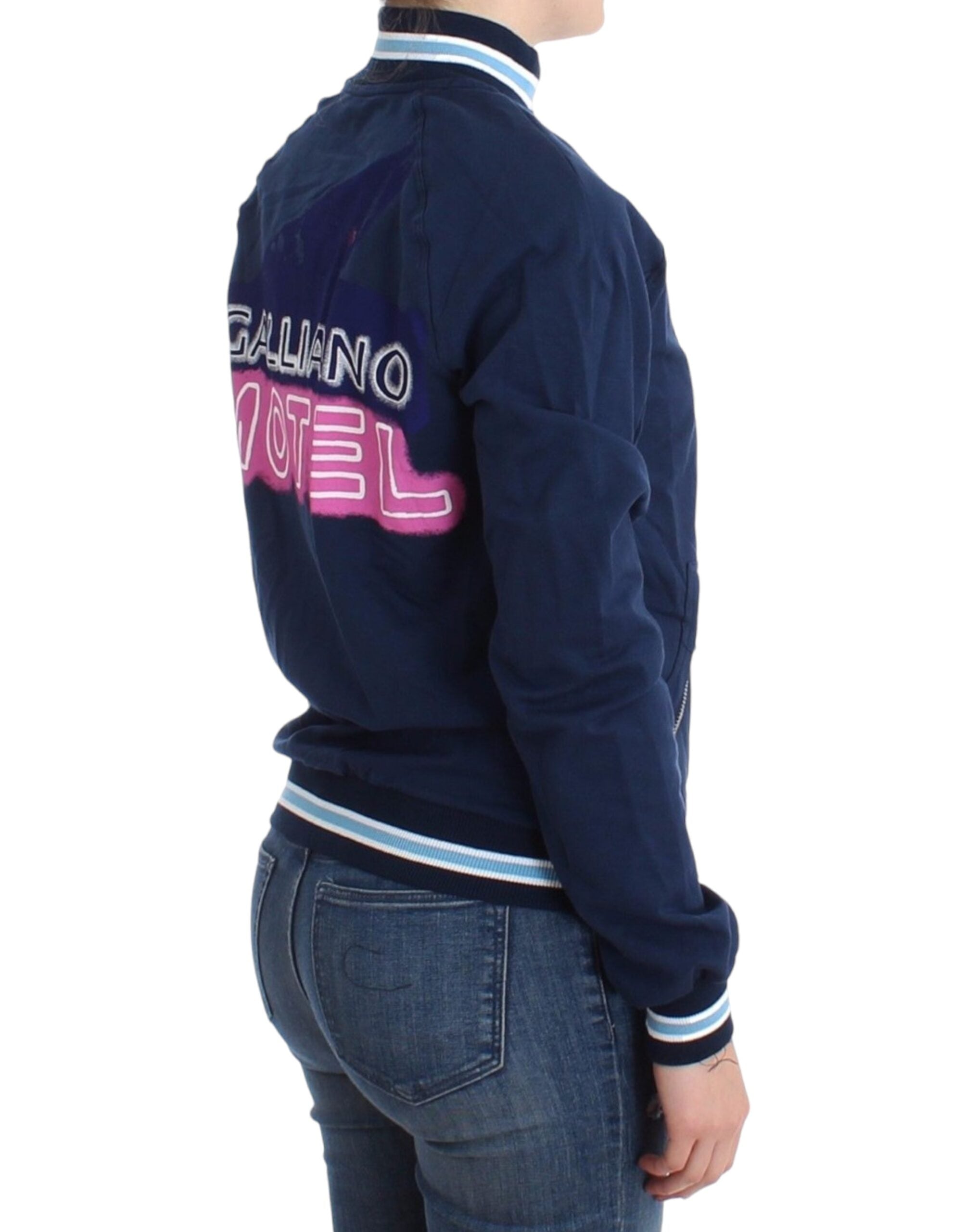 John Galliano Blue zip cotton cardigan - PreLoved & Luxe