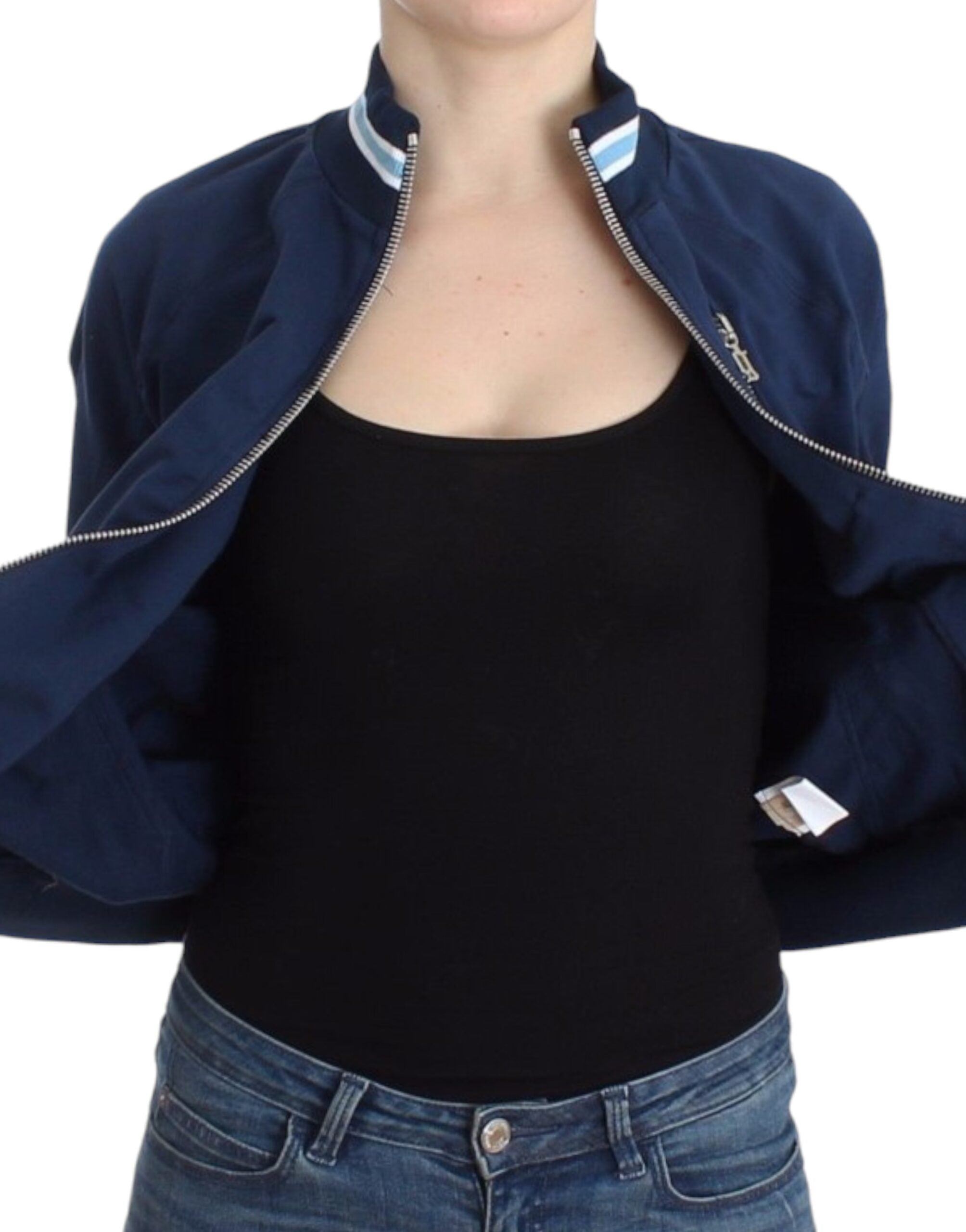 John Galliano Blue zip cotton cardigan - PreLoved & Luxe