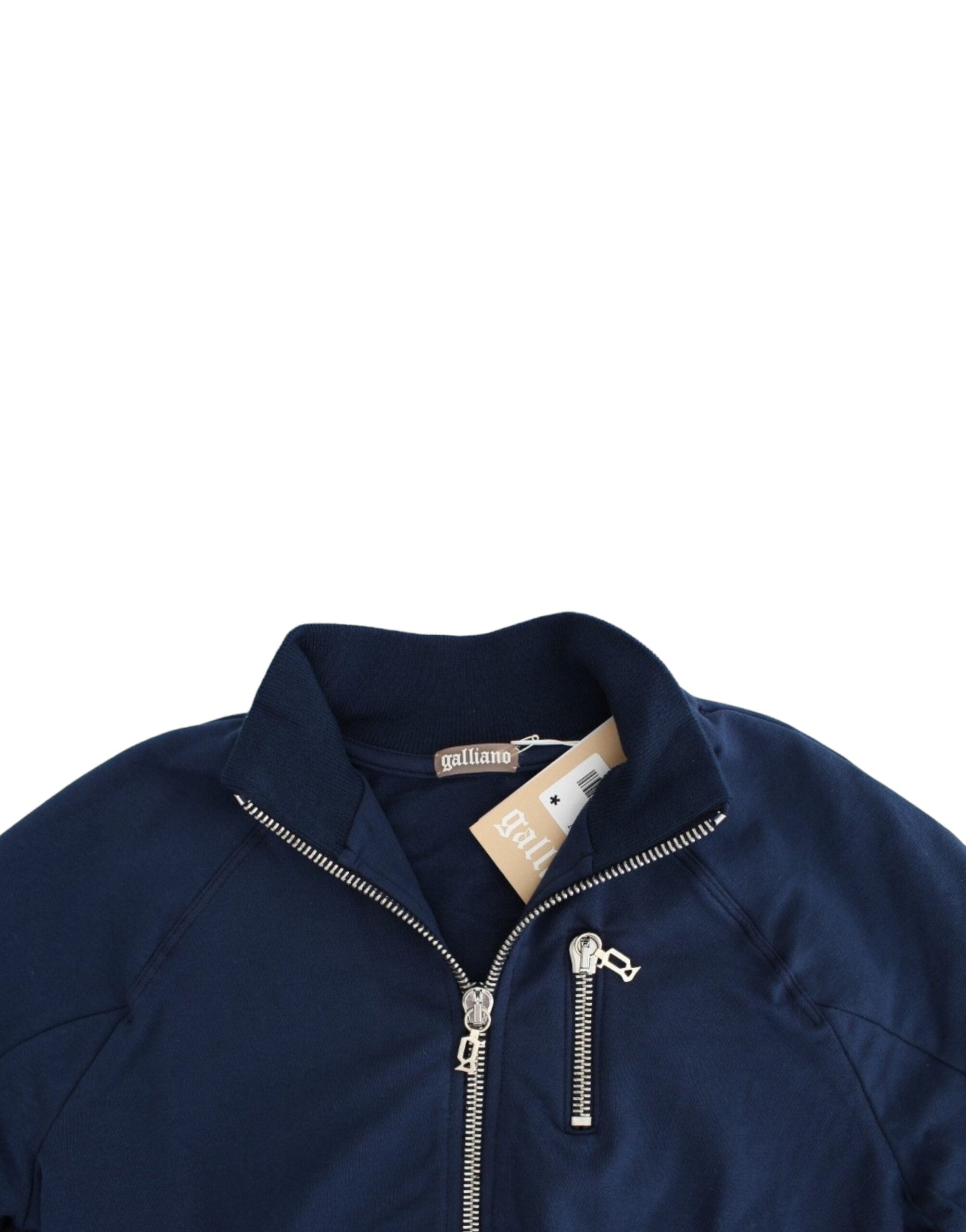 John Galliano Blue zip cotton cardigan - PreLoved & Luxe