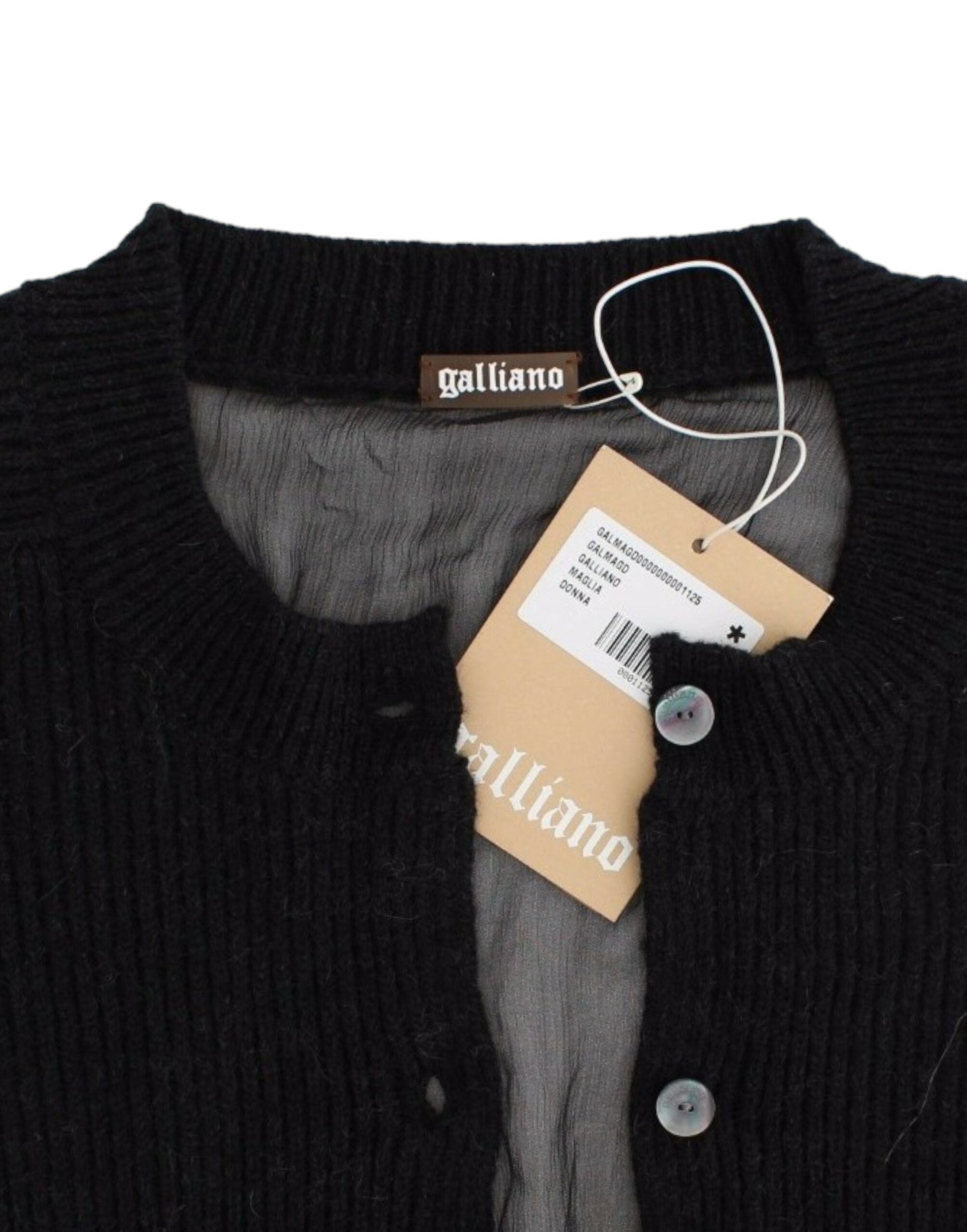 John Galliano Black wool cardigan - PreLoved & Luxe