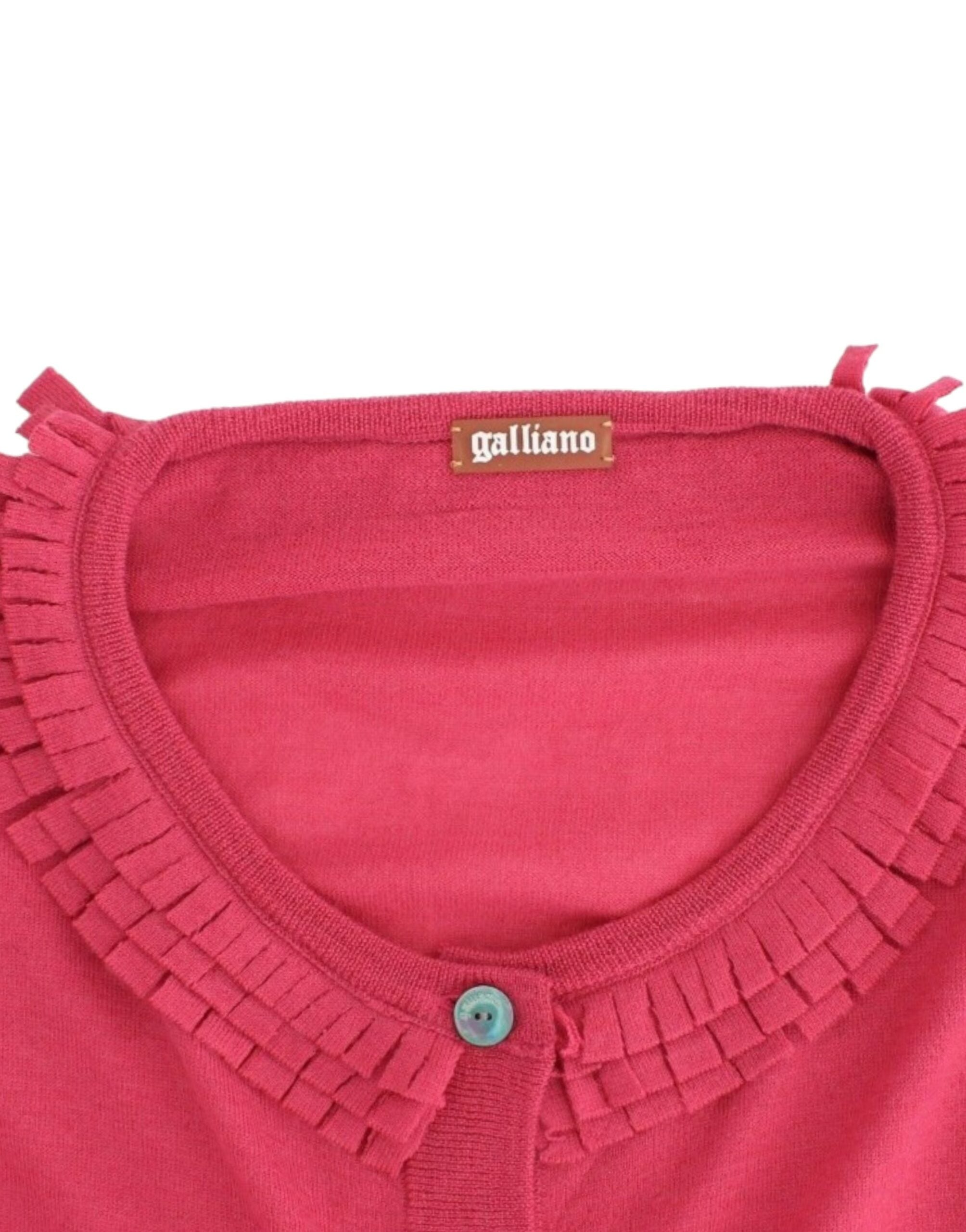 John Galliano Pink wool cardigan - PreLoved & Luxe