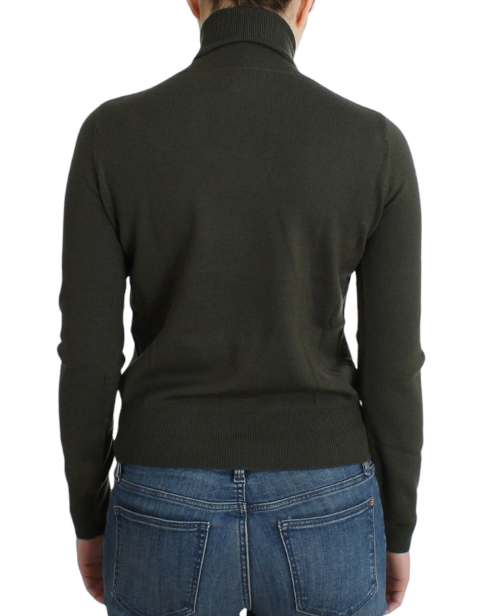 John Galliano Green wool turtleneck sweater - PreLoved & Luxe
