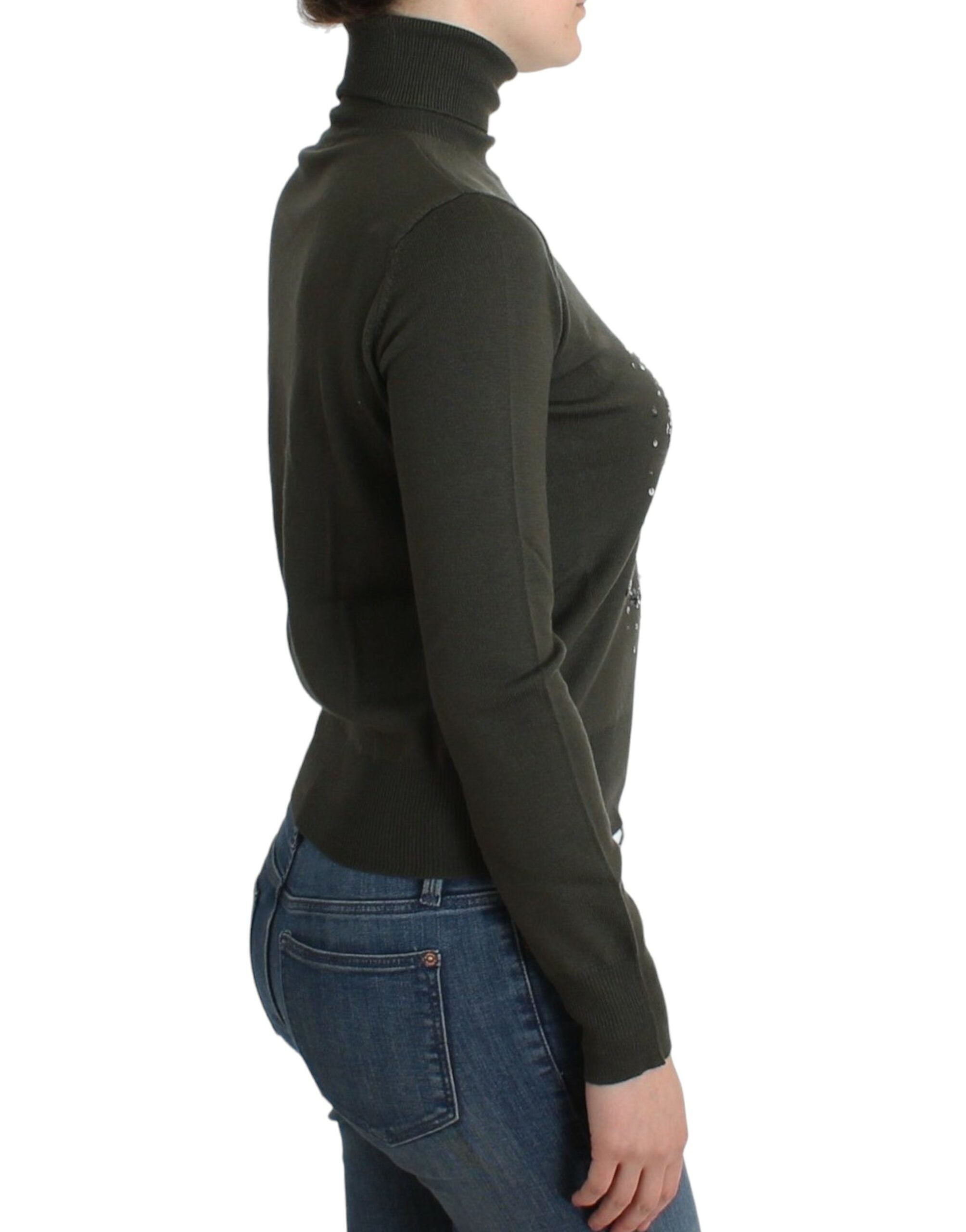 John Galliano Green wool turtleneck sweater - PreLoved & Luxe