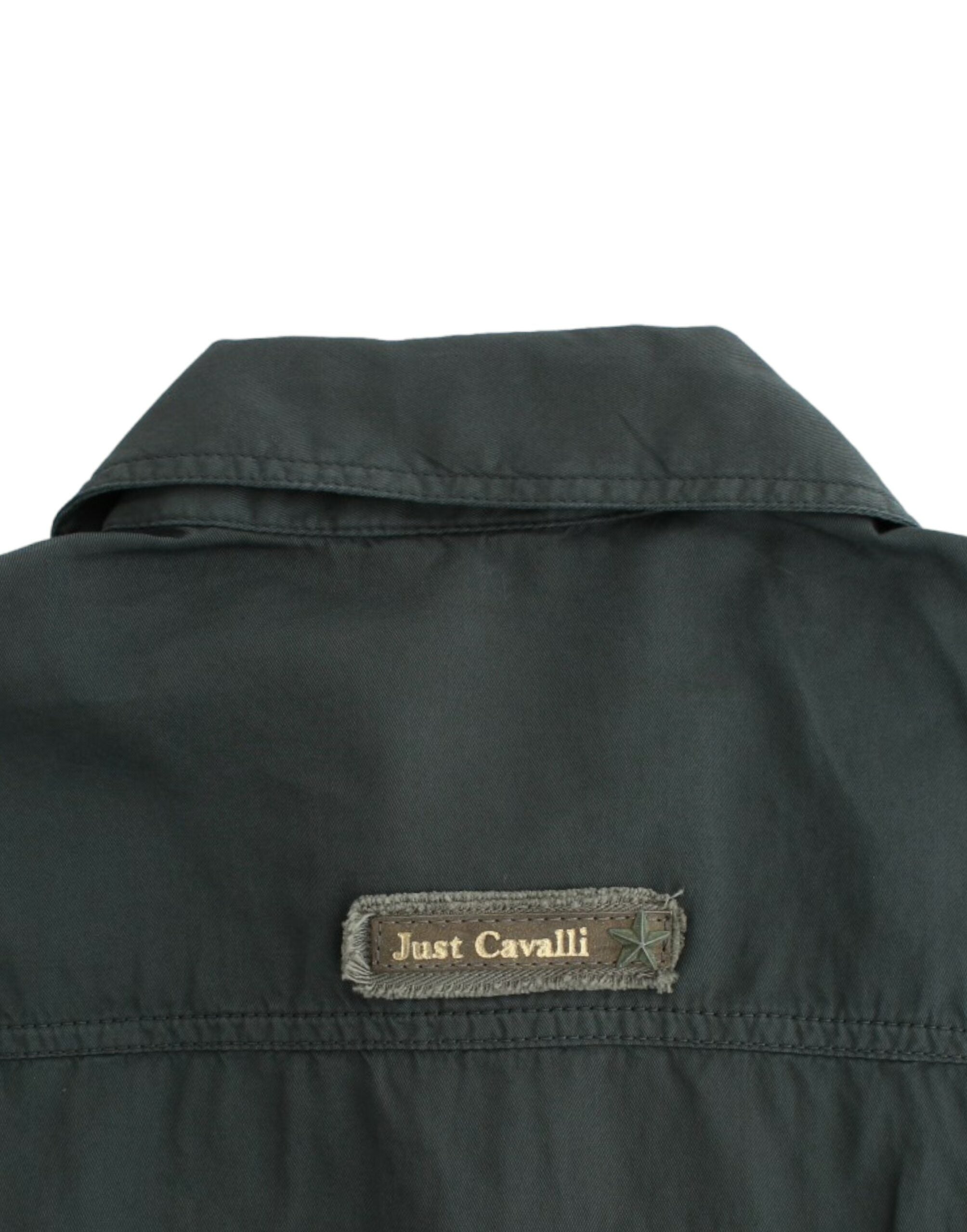 Cavalli Gray button down shirt - PreLoved & Luxe