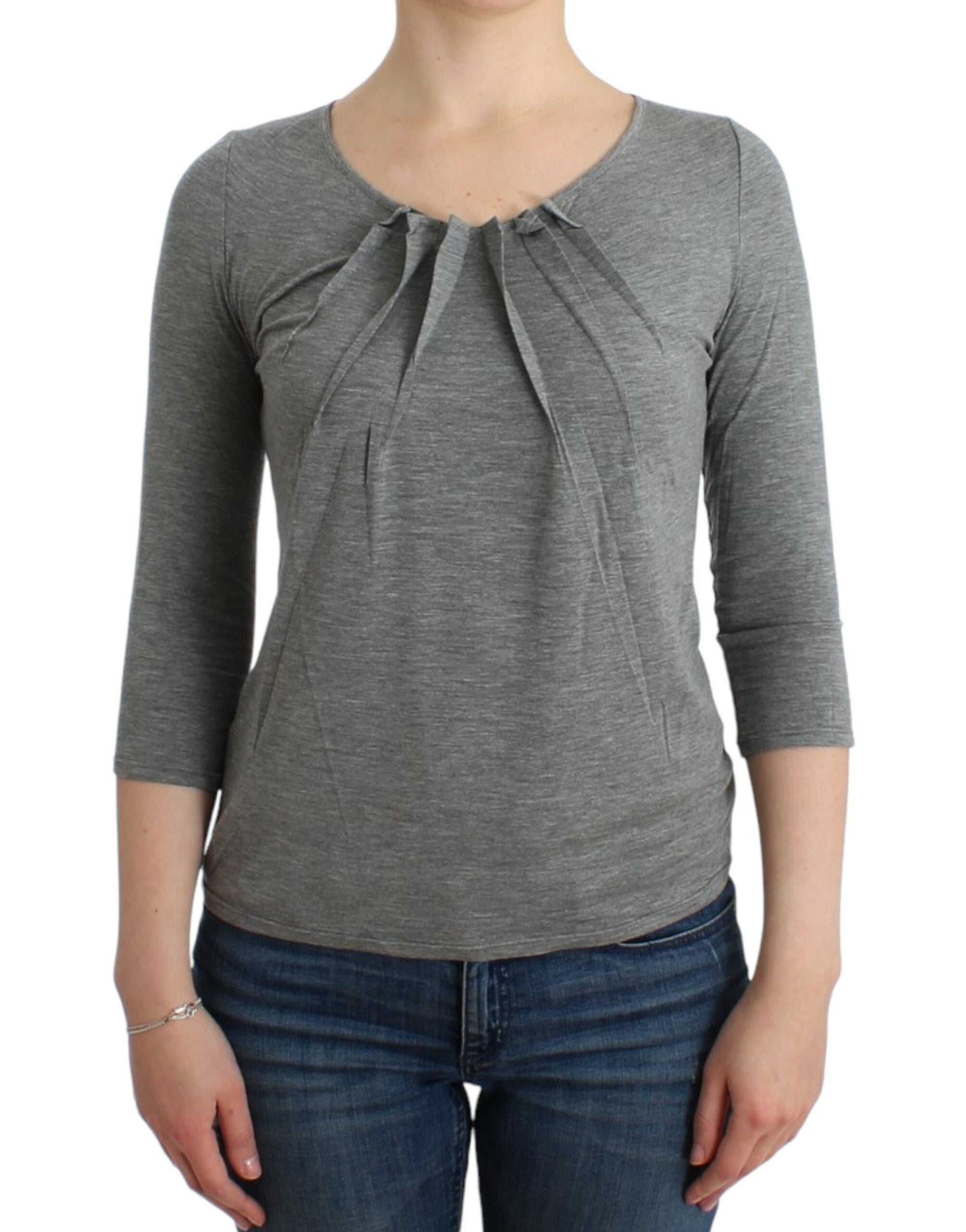 Cavalli Gray 3/4 sleeves jumper top - PreLoved & Luxe