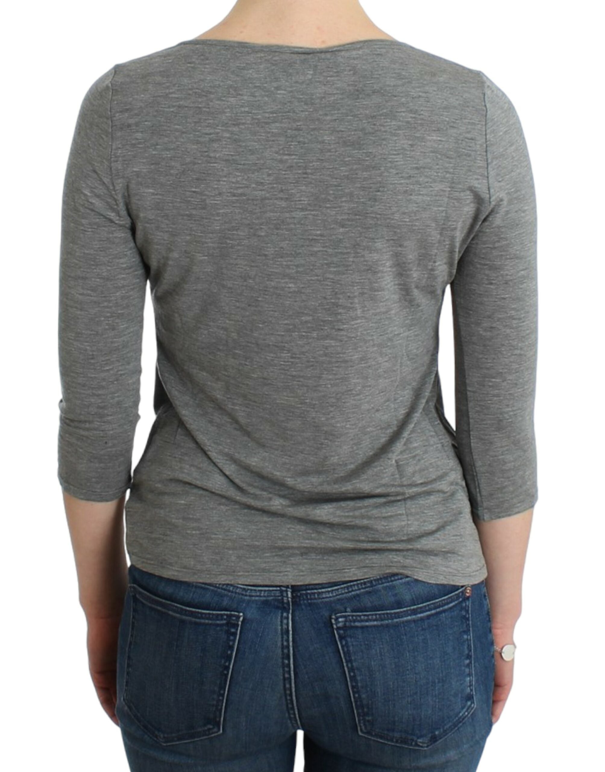 Cavalli Gray 3/4 sleeves jumper top - PreLoved & Luxe