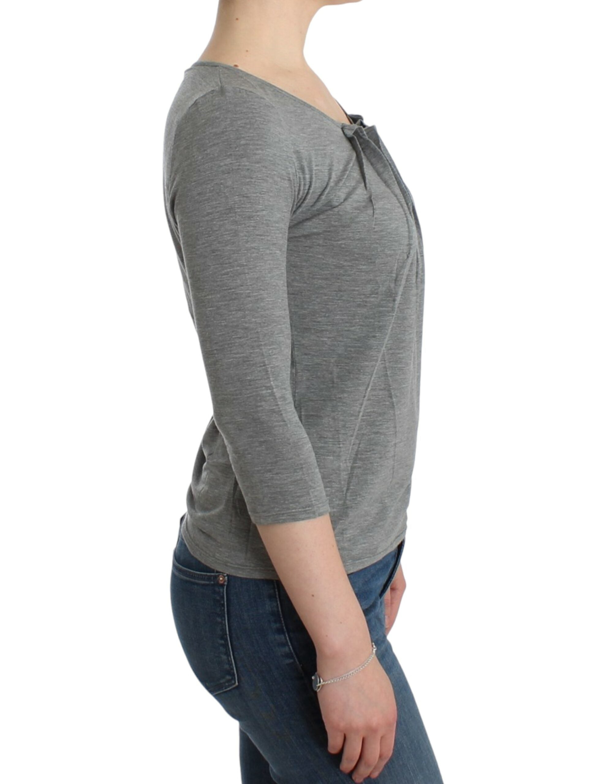 Cavalli Gray 3/4 sleeves jumper top - PreLoved & Luxe