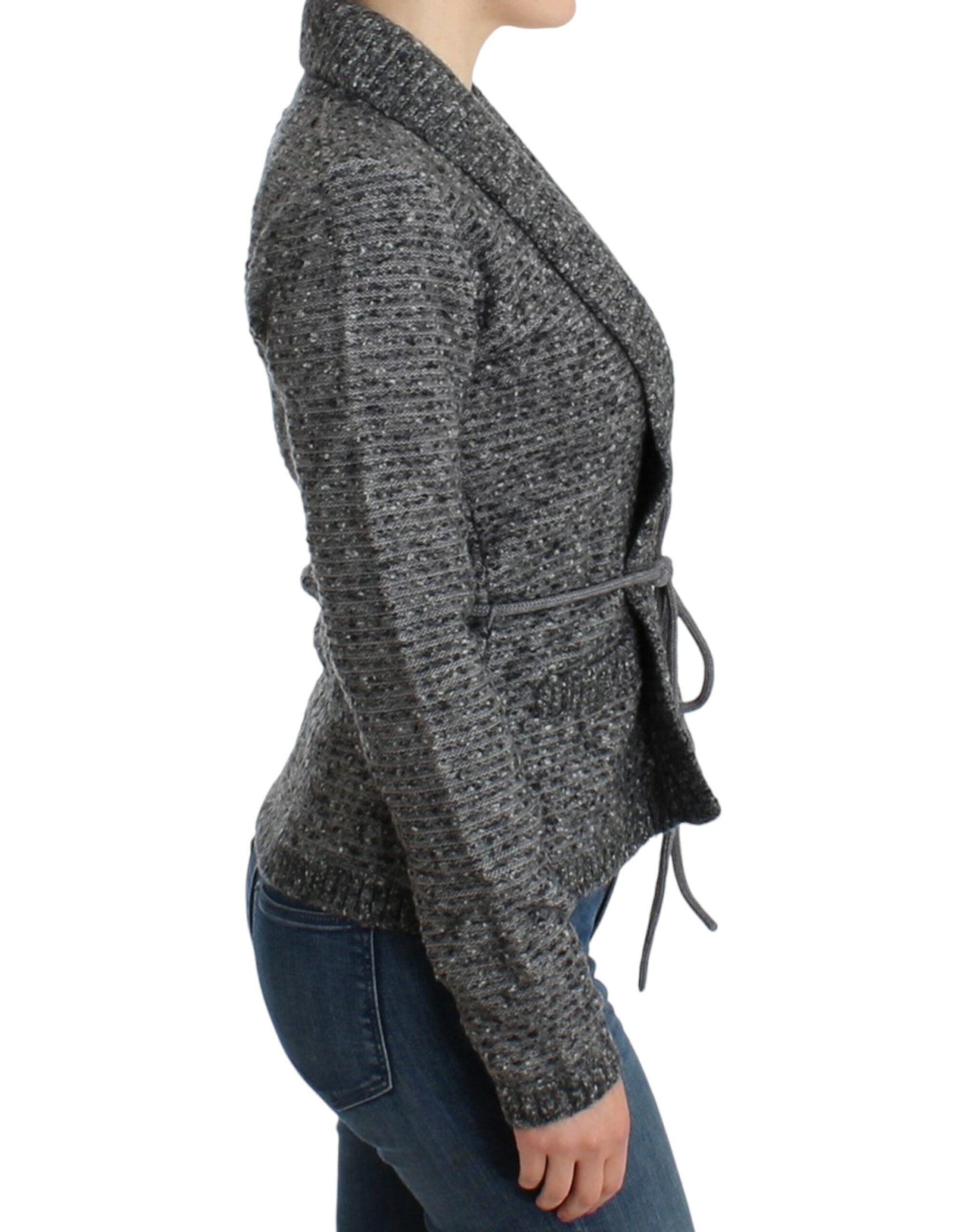 Cavalli Gray wool knitted cardigan - PreLoved & Luxe
