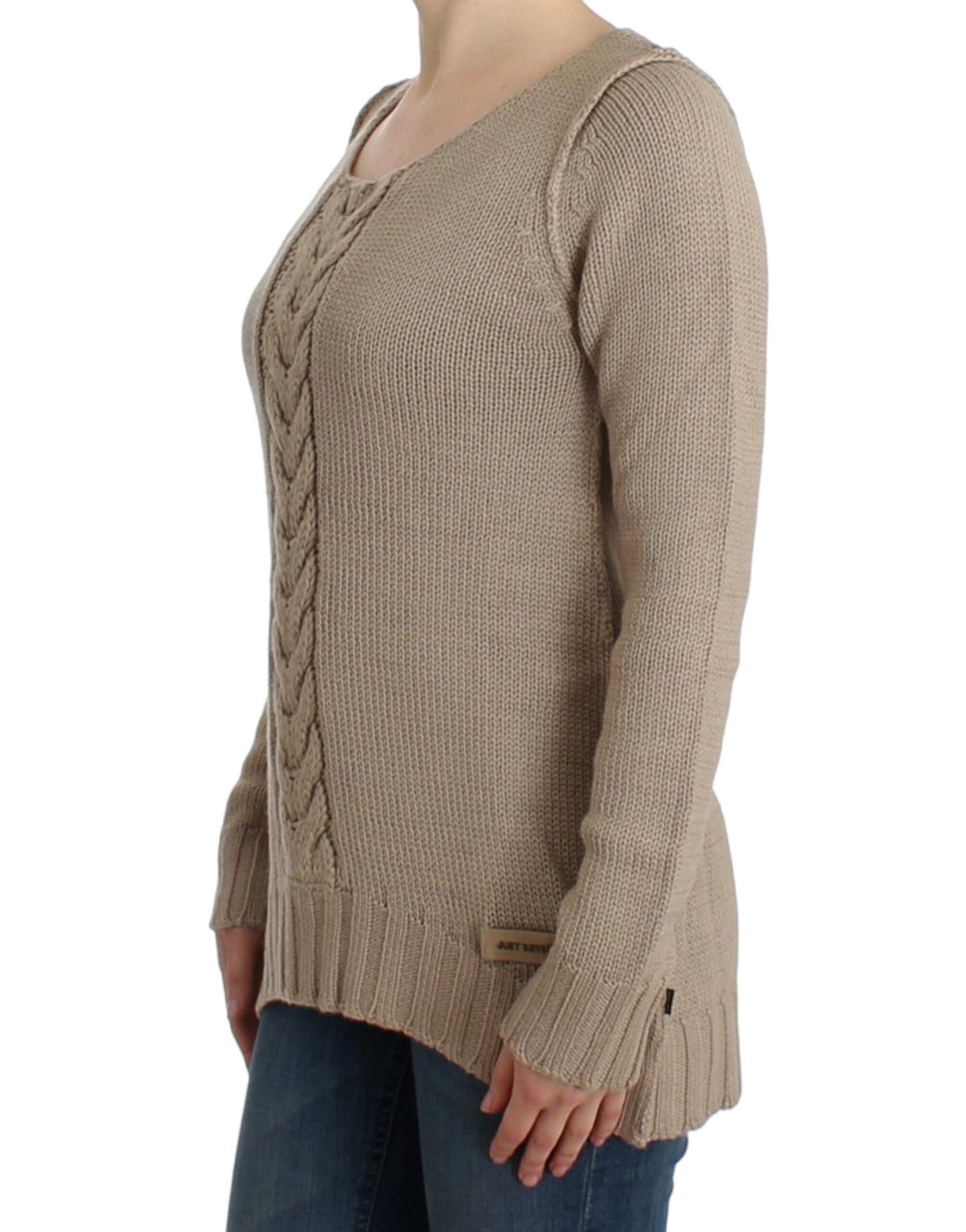 Cavalli Beige knitted wool sweater - PreLoved & Luxe