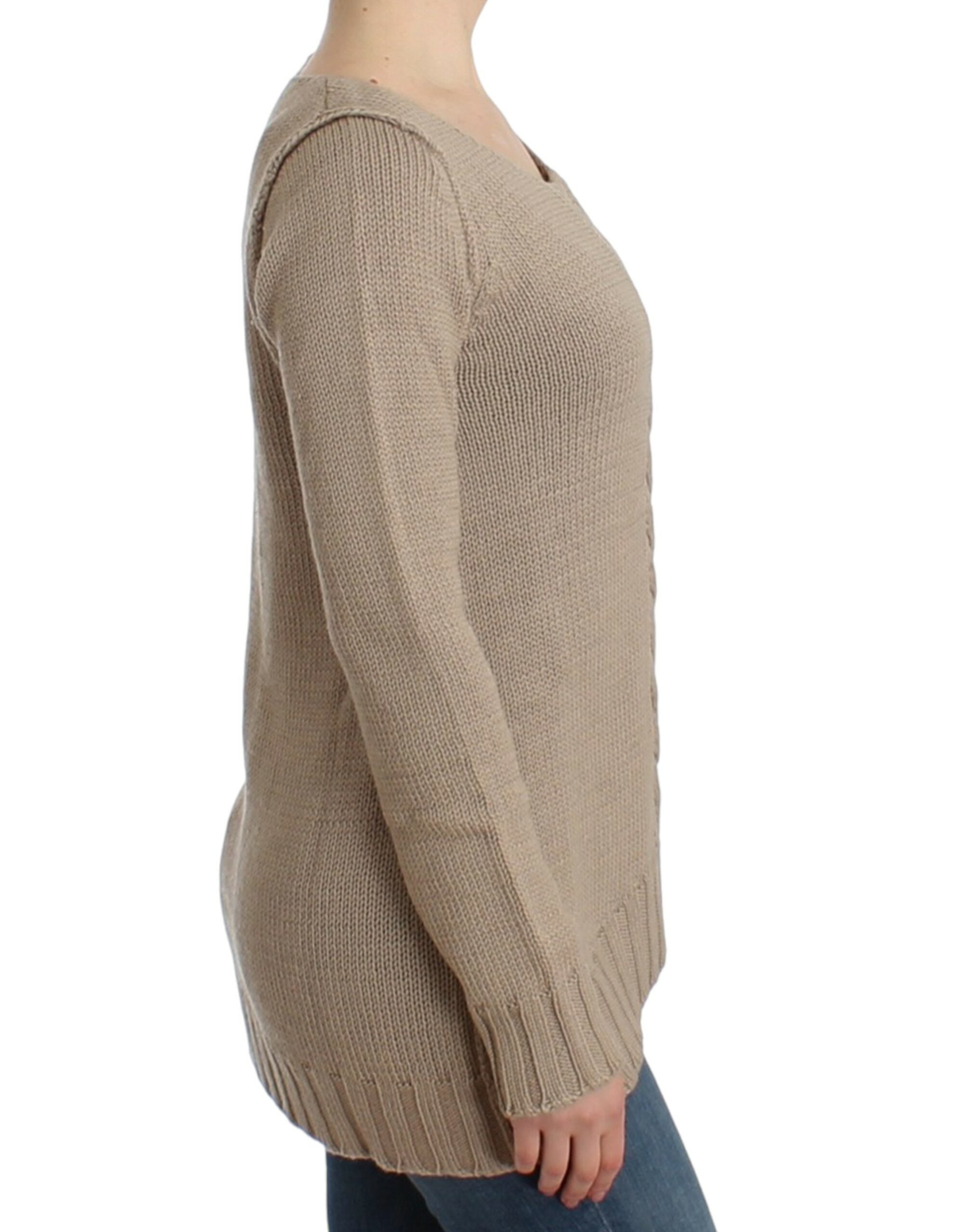 Cavalli Beige knitted wool sweater - PreLoved & Luxe