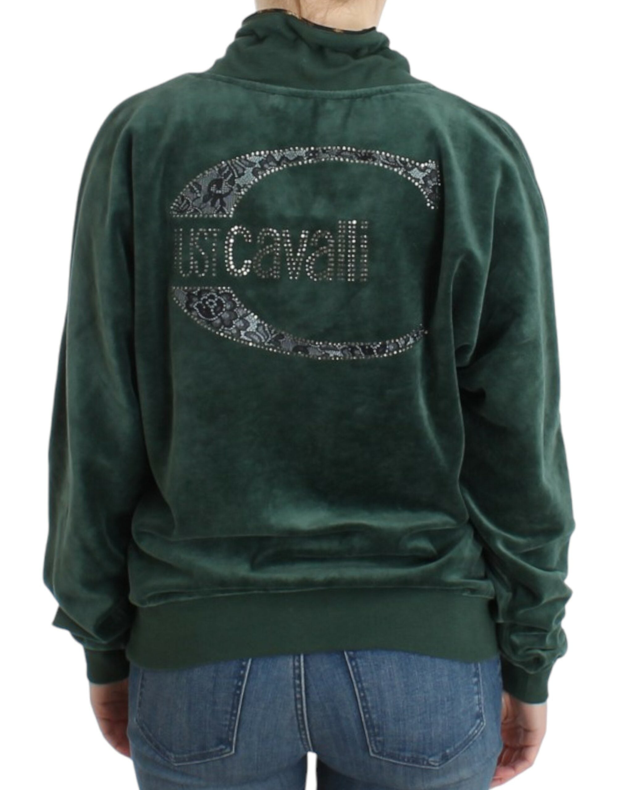 Cavalli Green velvet cotton sweater - PreLoved & Luxe