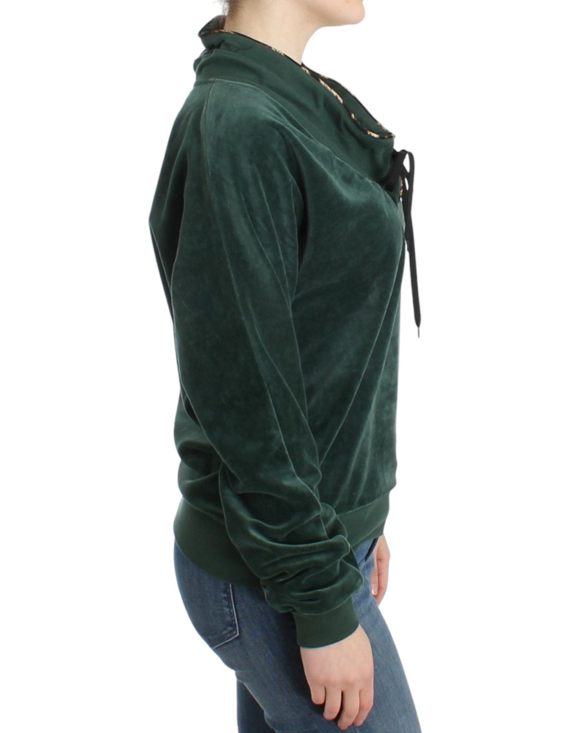 Cavalli Green velvet cotton sweater - PreLoved & Luxe