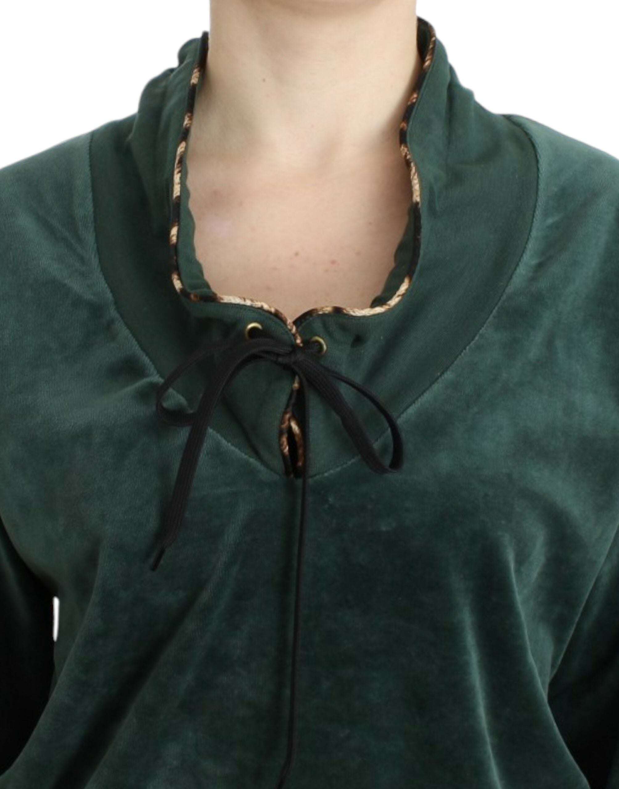 Cavalli Green velvet cotton sweater - PreLoved & Luxe