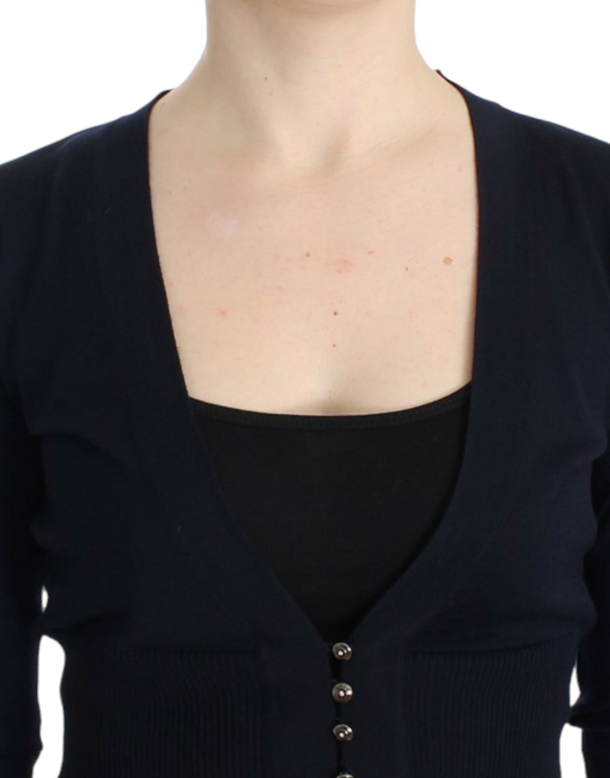 Cavalli Black cropped wool cardigan - PreLoved & Luxe