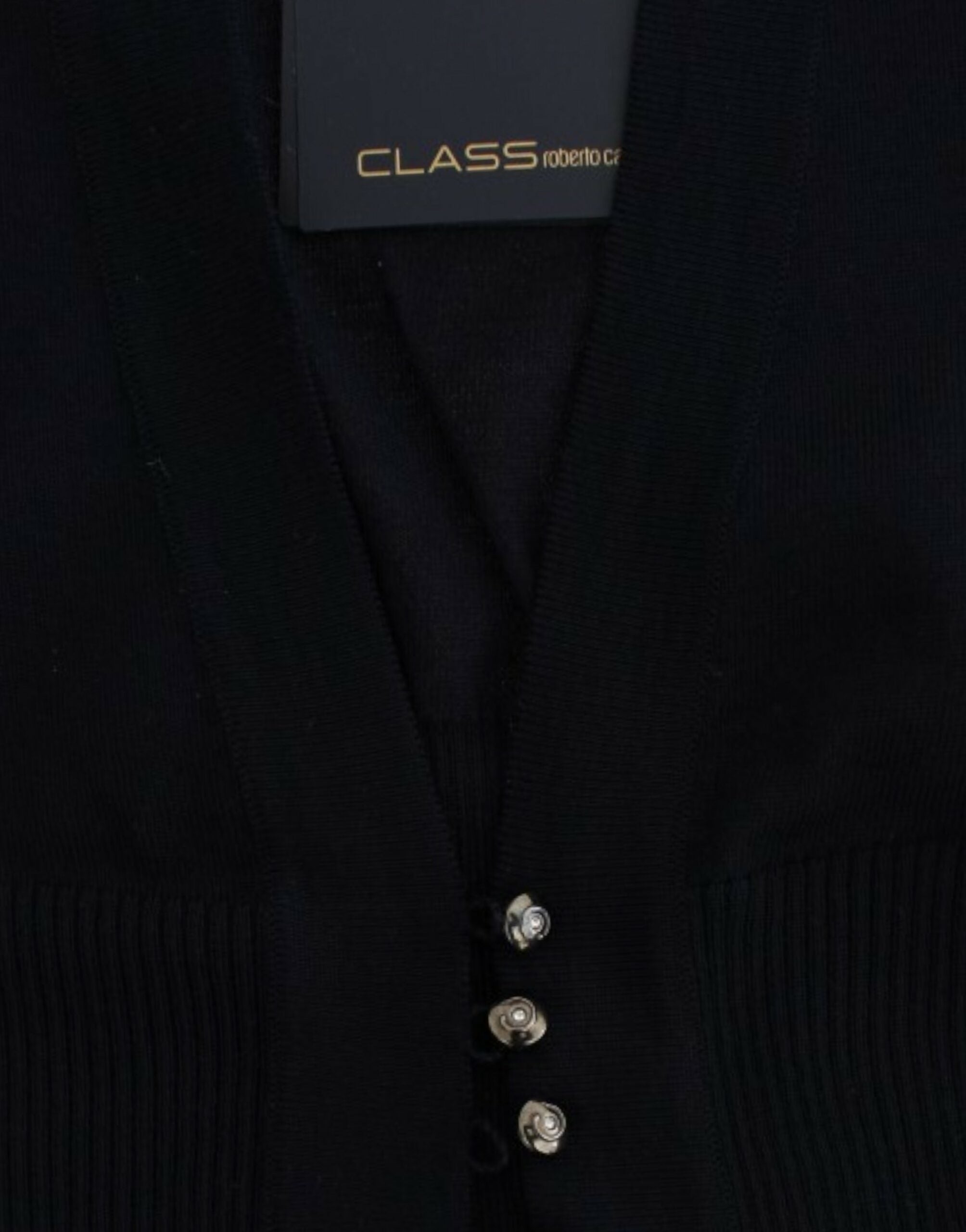 Cavalli Black cropped wool cardigan - PreLoved & Luxe