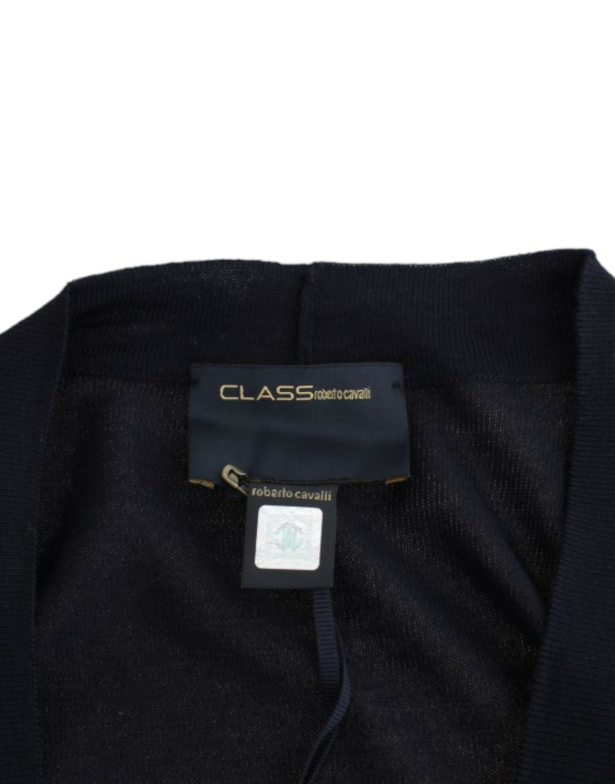 Cavalli Black cropped wool cardigan - PreLoved & Luxe