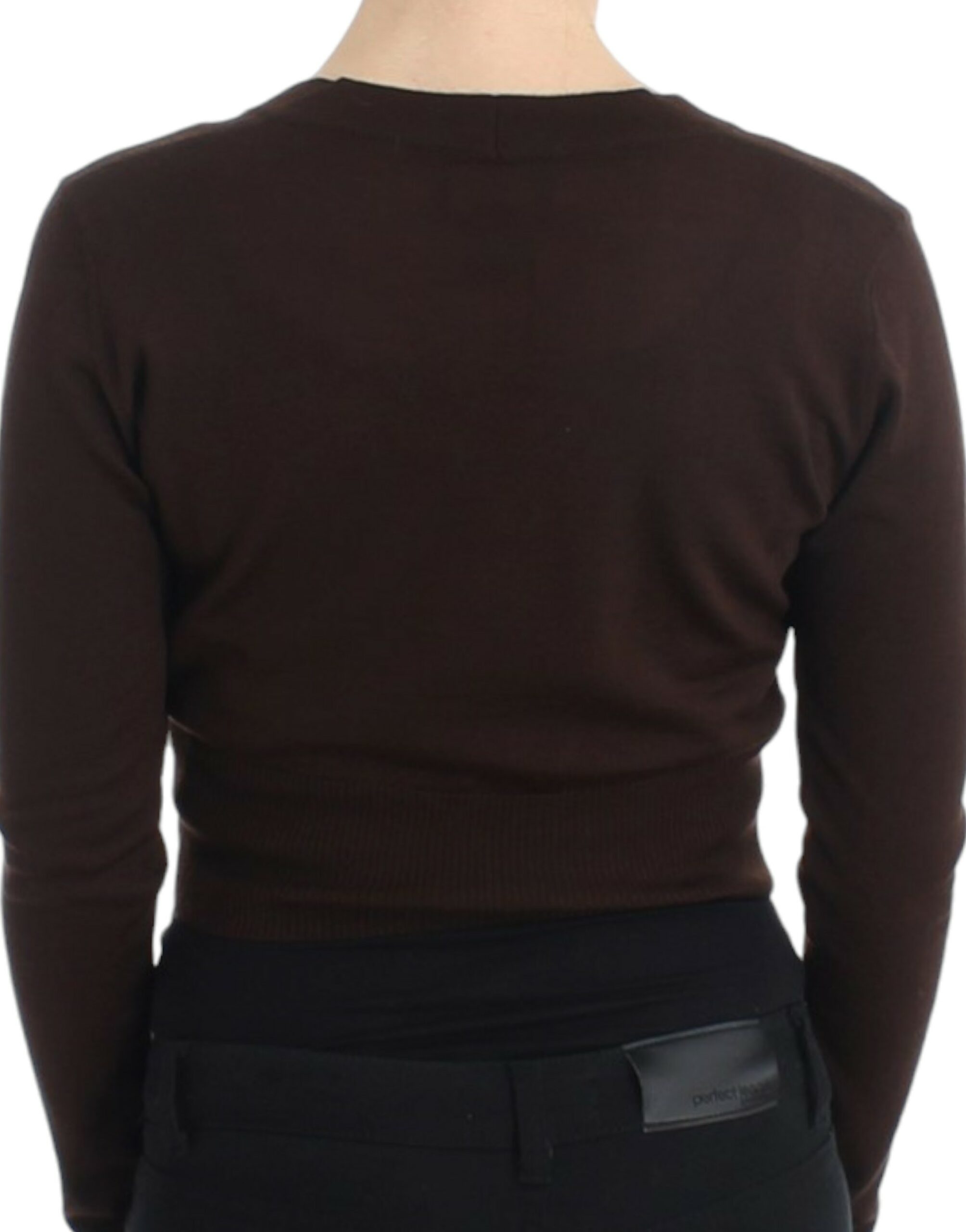 Cavalli Brown cropped wool cardigan - PreLoved & Luxe