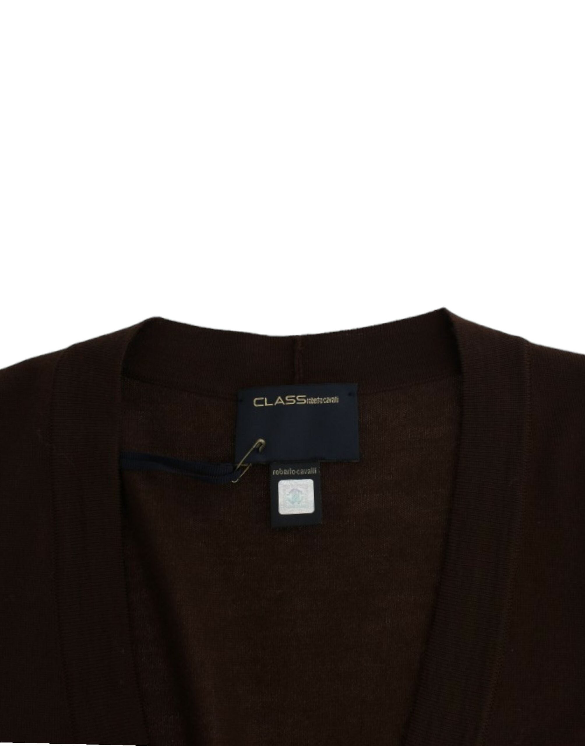 Cavalli Brown cropped wool cardigan - PreLoved & Luxe