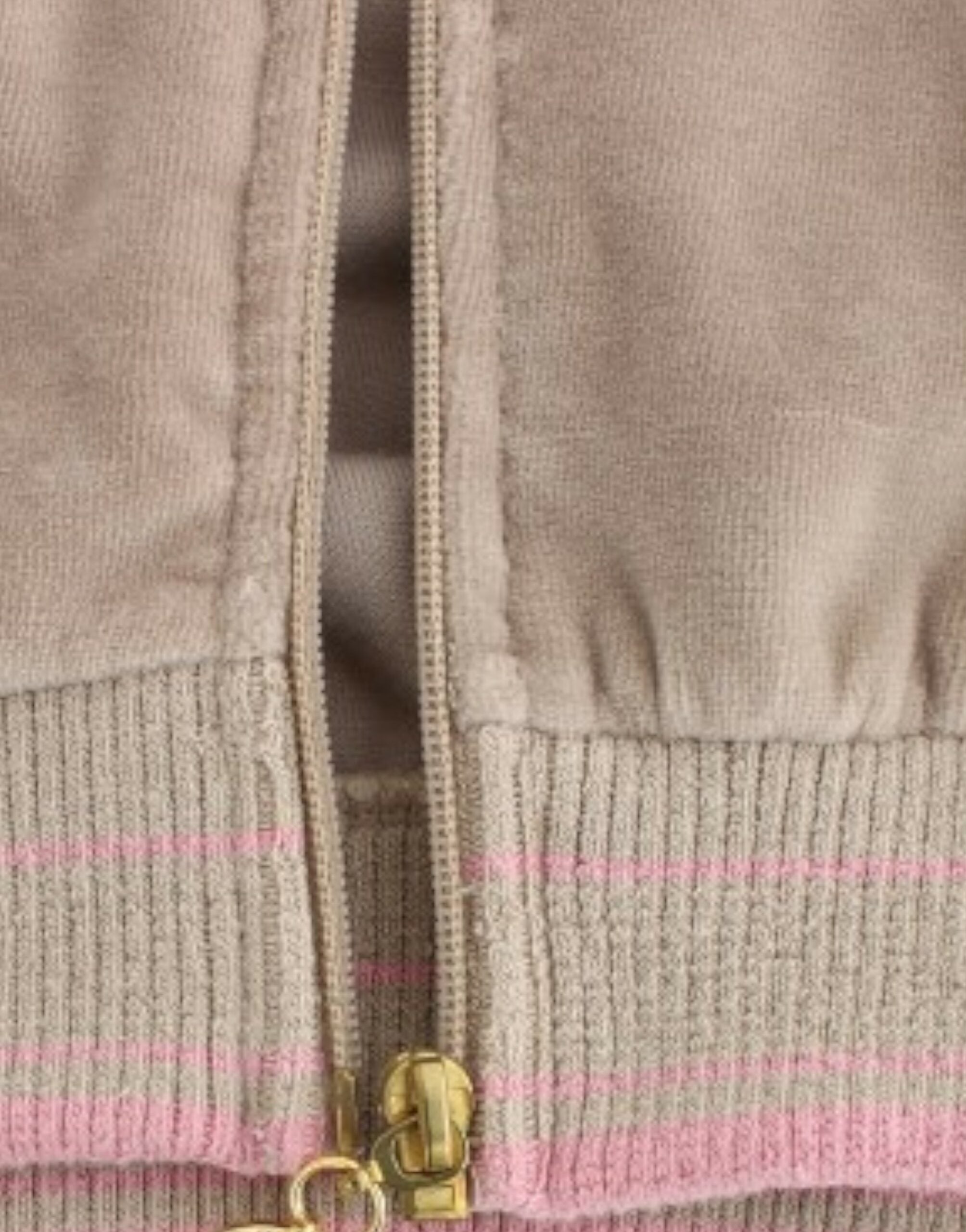 Cavalli Beige velvet zipup sweater - PreLoved & Luxe