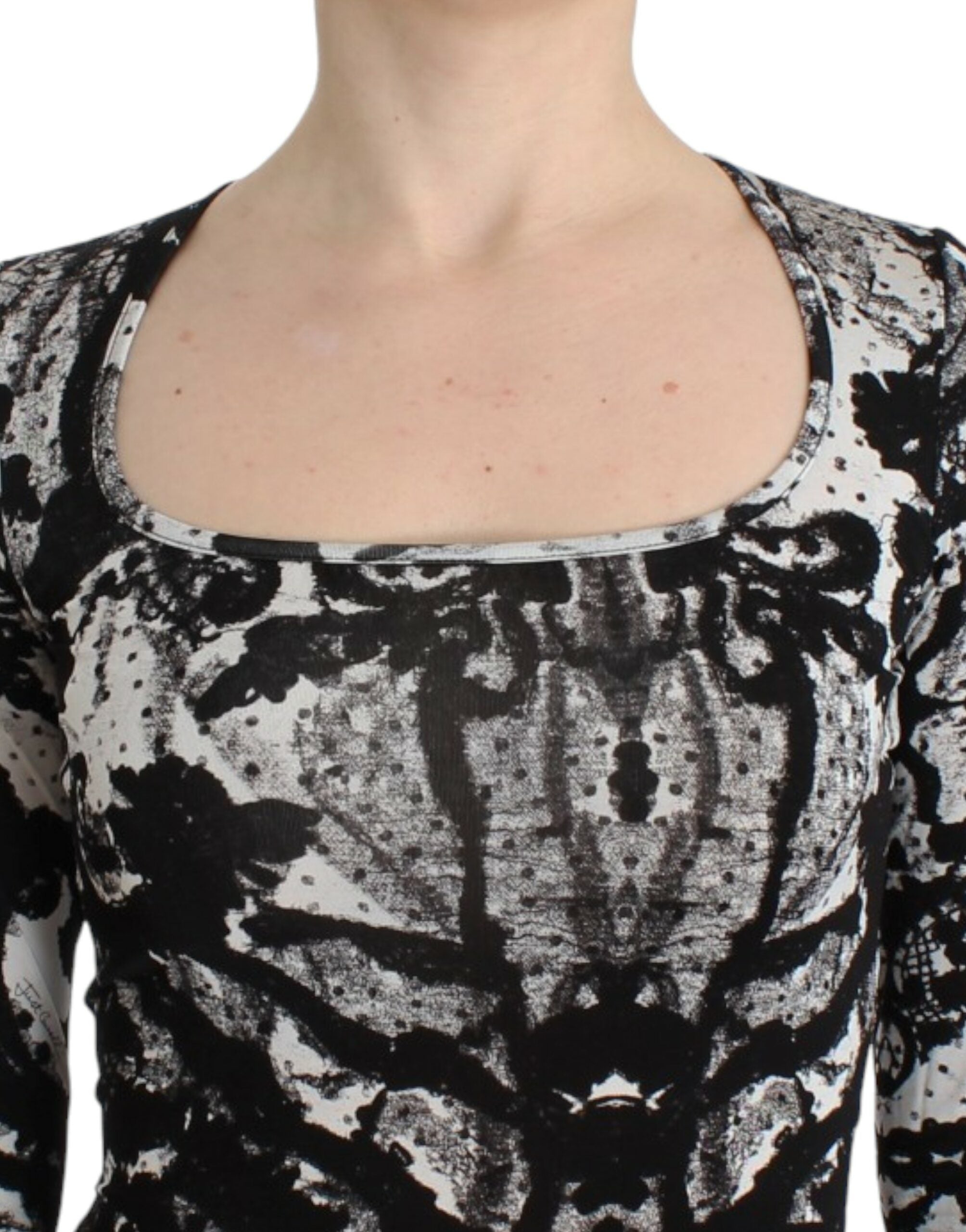 Cavalli Black Printed Sheath Dress - PreLoved & Luxe