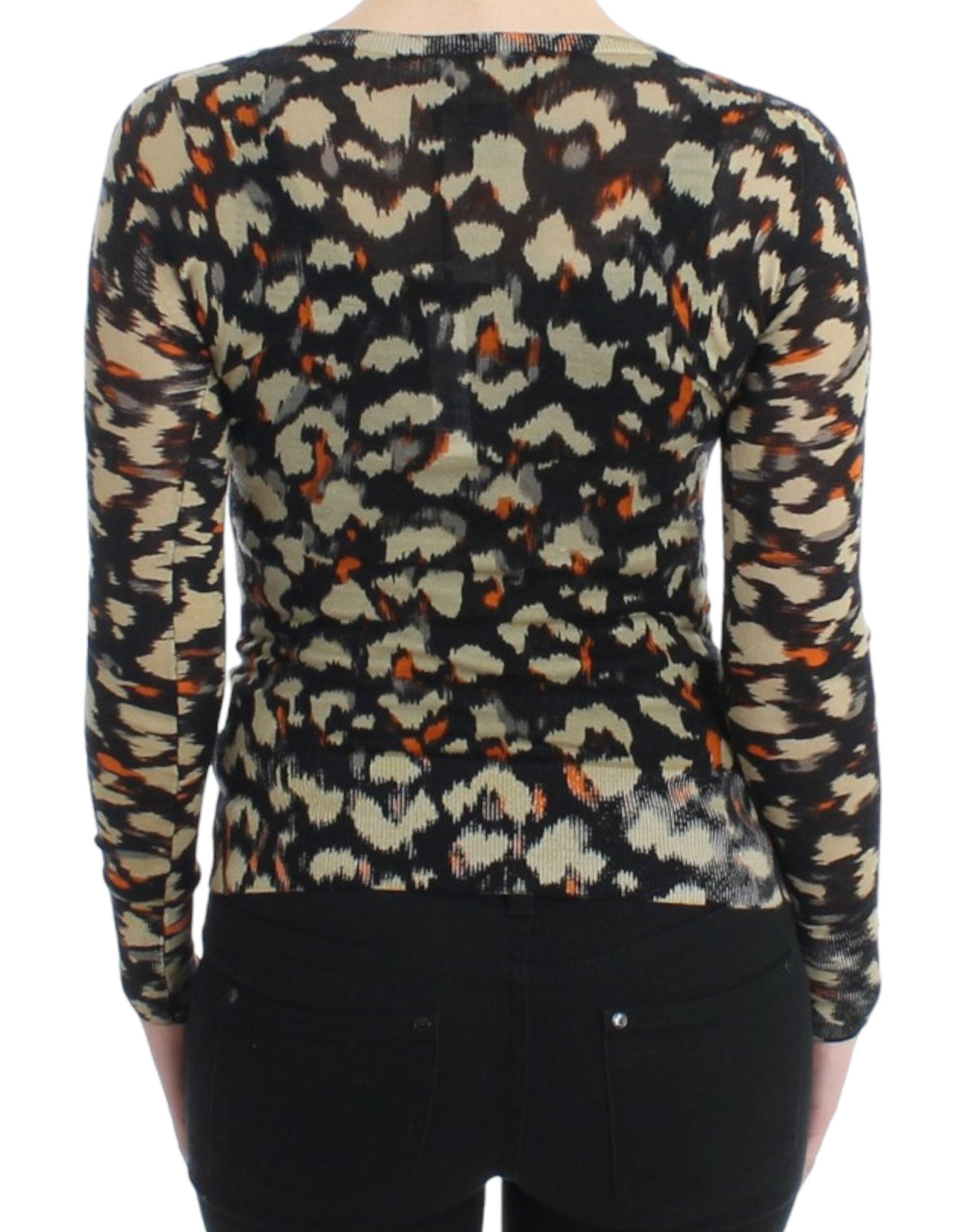 Cavalli Multicolor v-neck wool jumper - PreLoved & Luxe