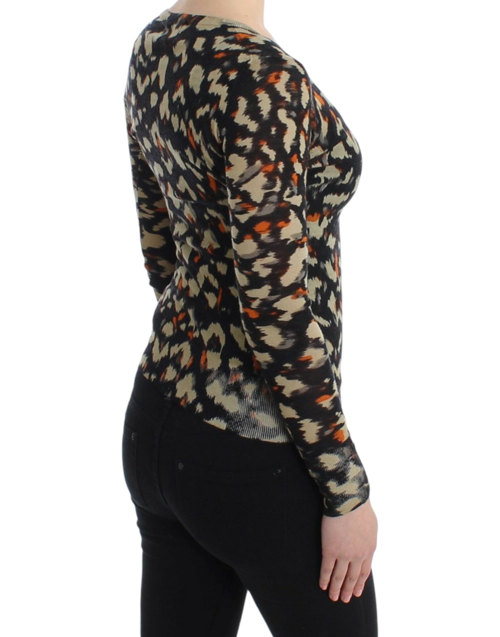 Cavalli Multicolor v-neck wool jumper - PreLoved & Luxe