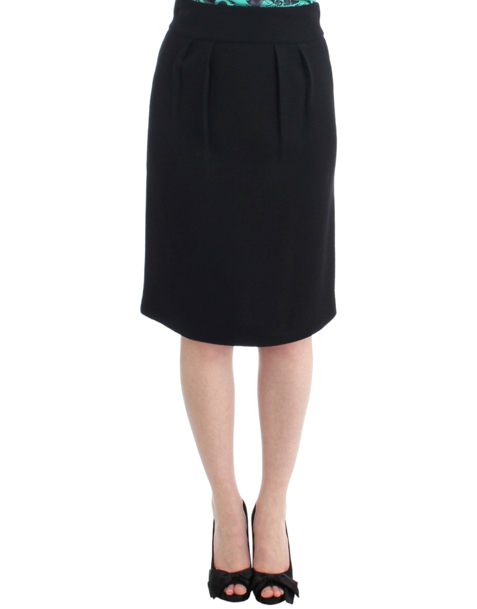 Cavalli Black wool pencil skirt - PreLoved & Luxe