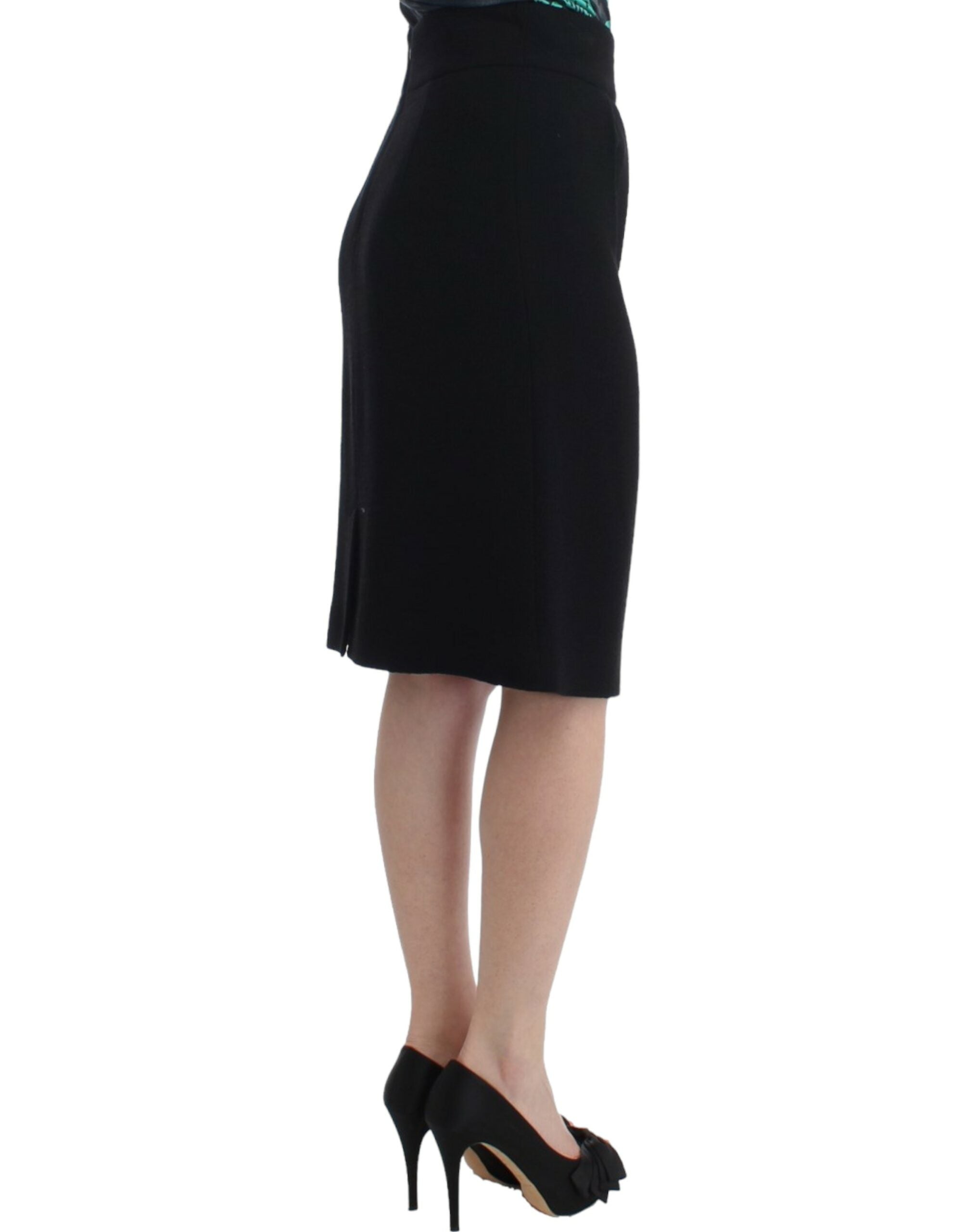 Cavalli Black wool pencil skirt - PreLoved & Luxe