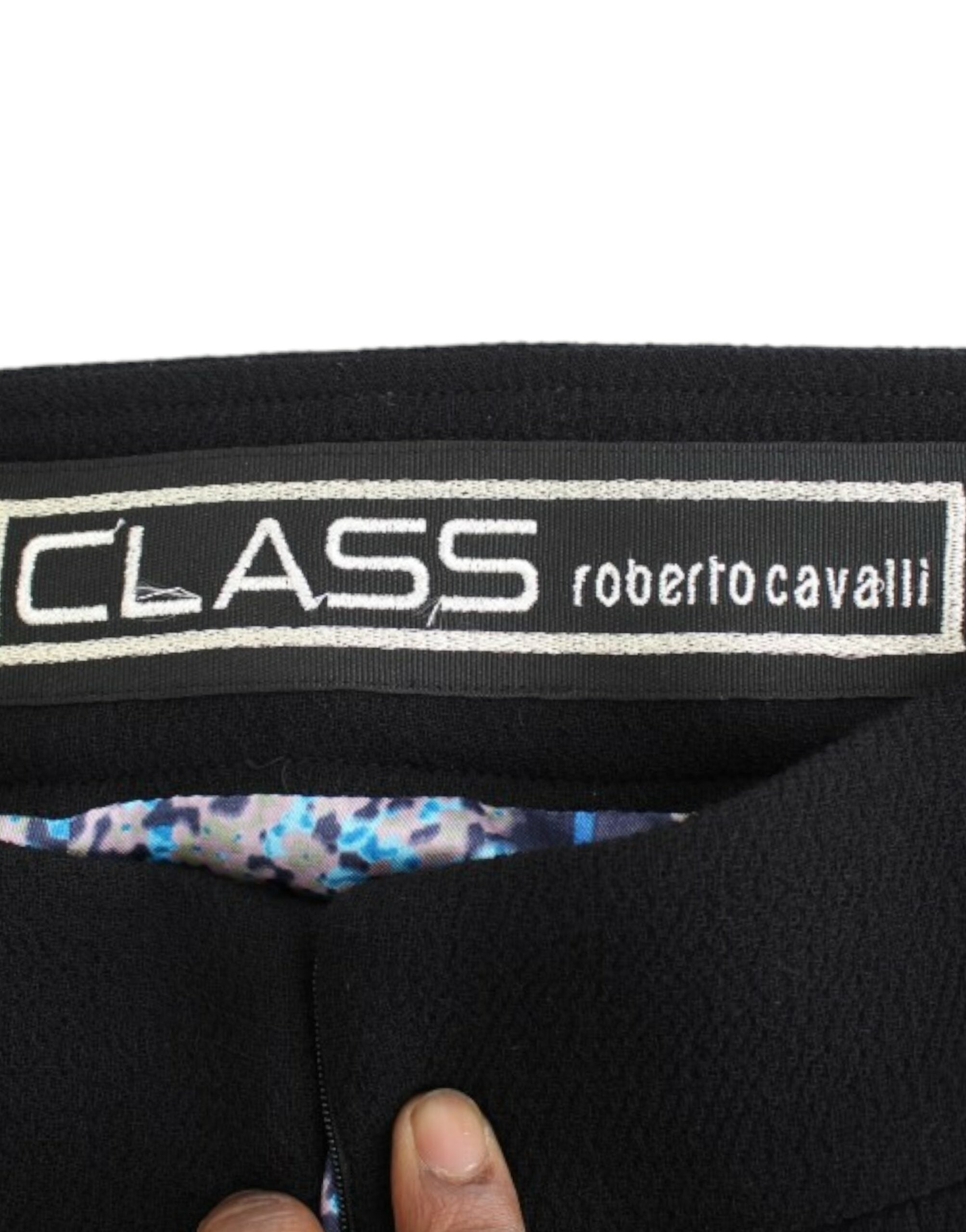 Cavalli Black wool pencil skirt - PreLoved & Luxe