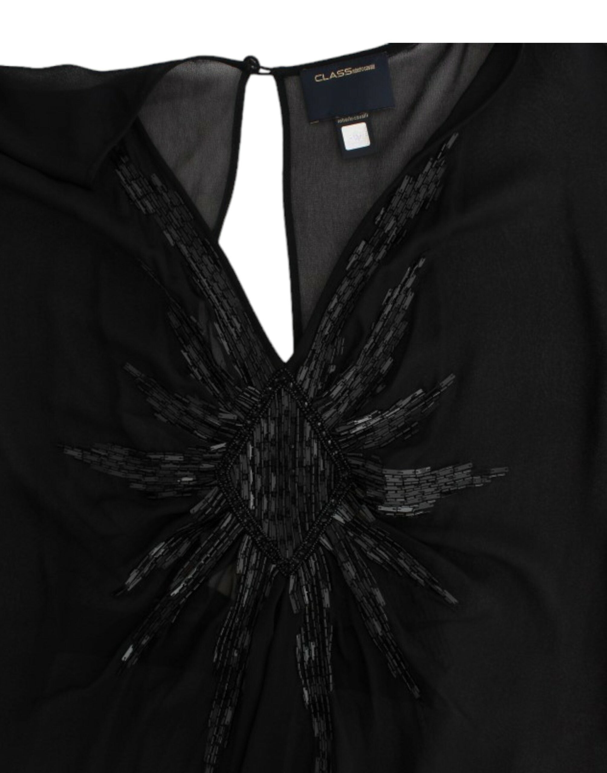 Cavalli Black long sleeve silk dress - PreLoved & Luxe