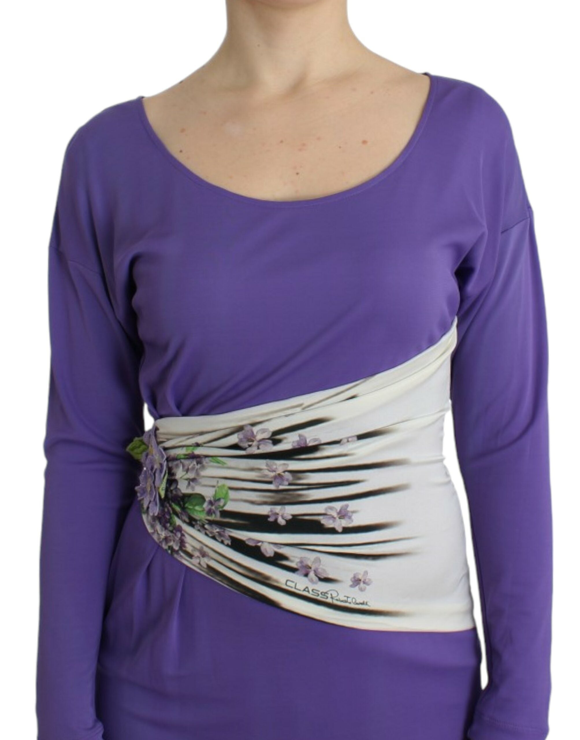 Cavalli Purple longsleeved dress - PreLoved & Luxe