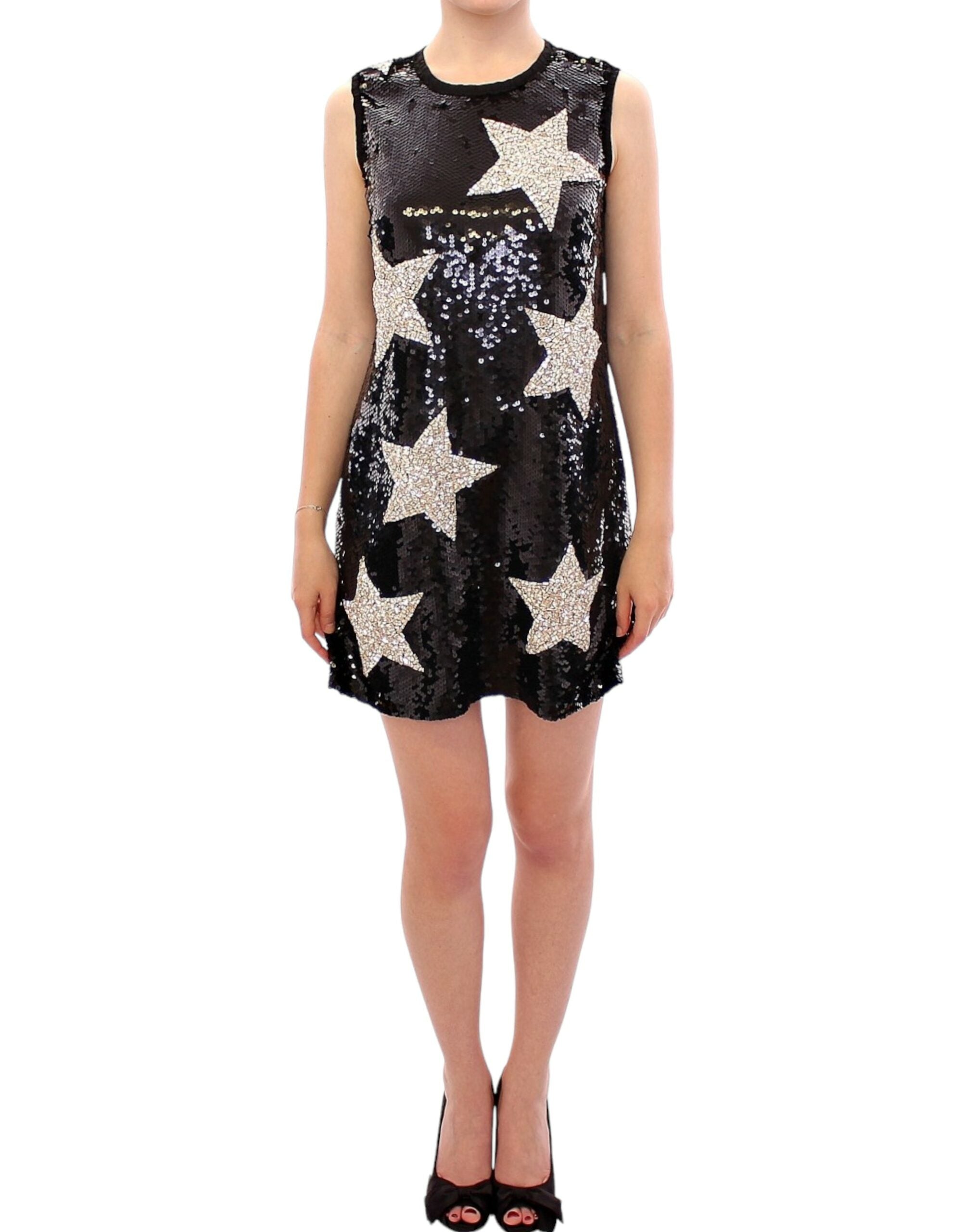 Dolce & Gabbana Masterpiece black crystal swarovski stars sheath dress - PreLoved & Luxe