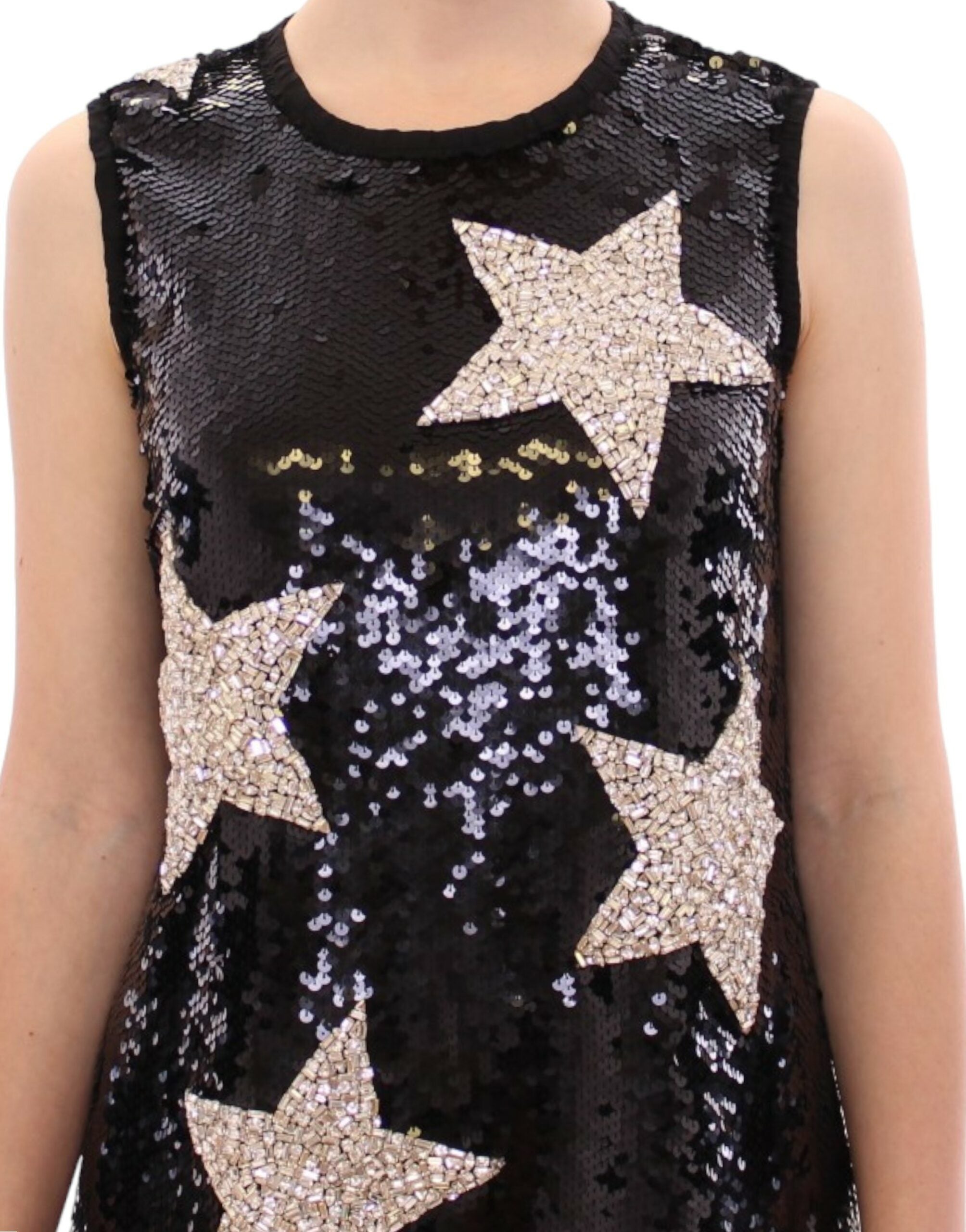 Dolce & Gabbana Masterpiece black crystal swarovski stars sheath dress - PreLoved & Luxe