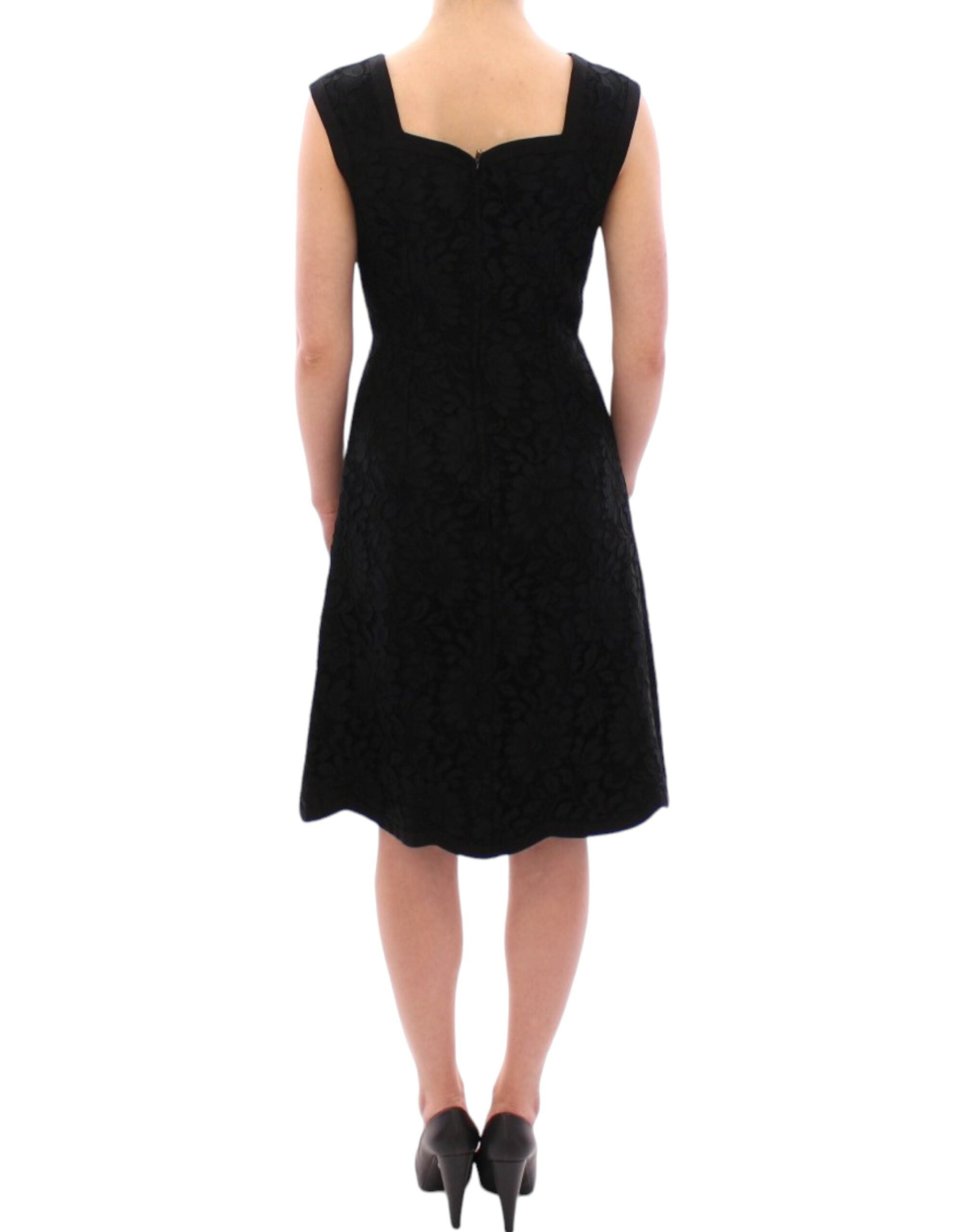 Dolce & Gabbana Black floral lace sicily runway dress - PreLoved & Luxe