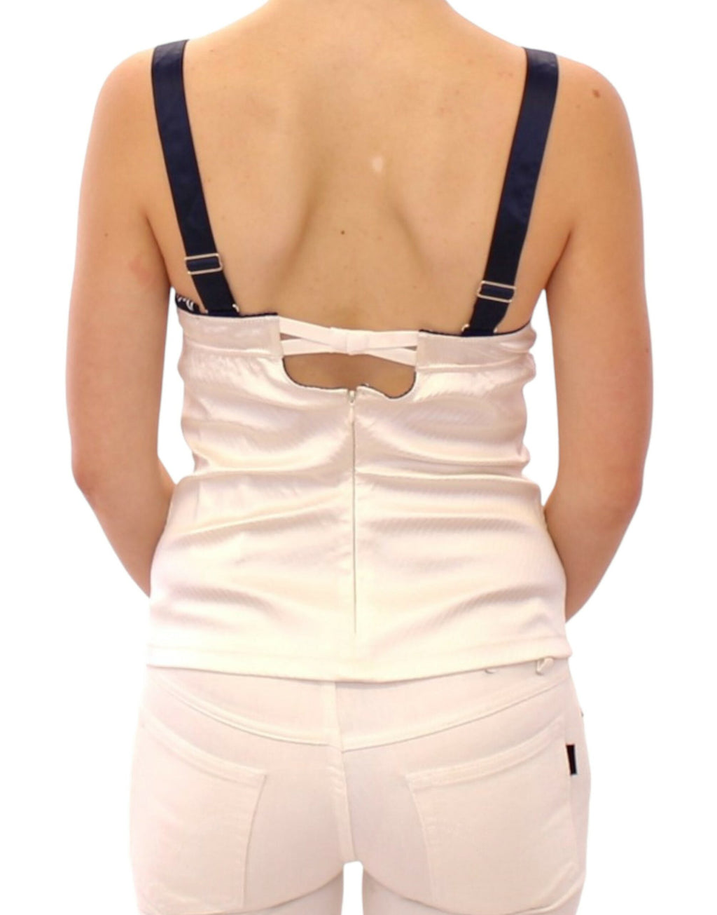 Dolce & Gabbana White sailor motive tank top - PreLoved & Luxe